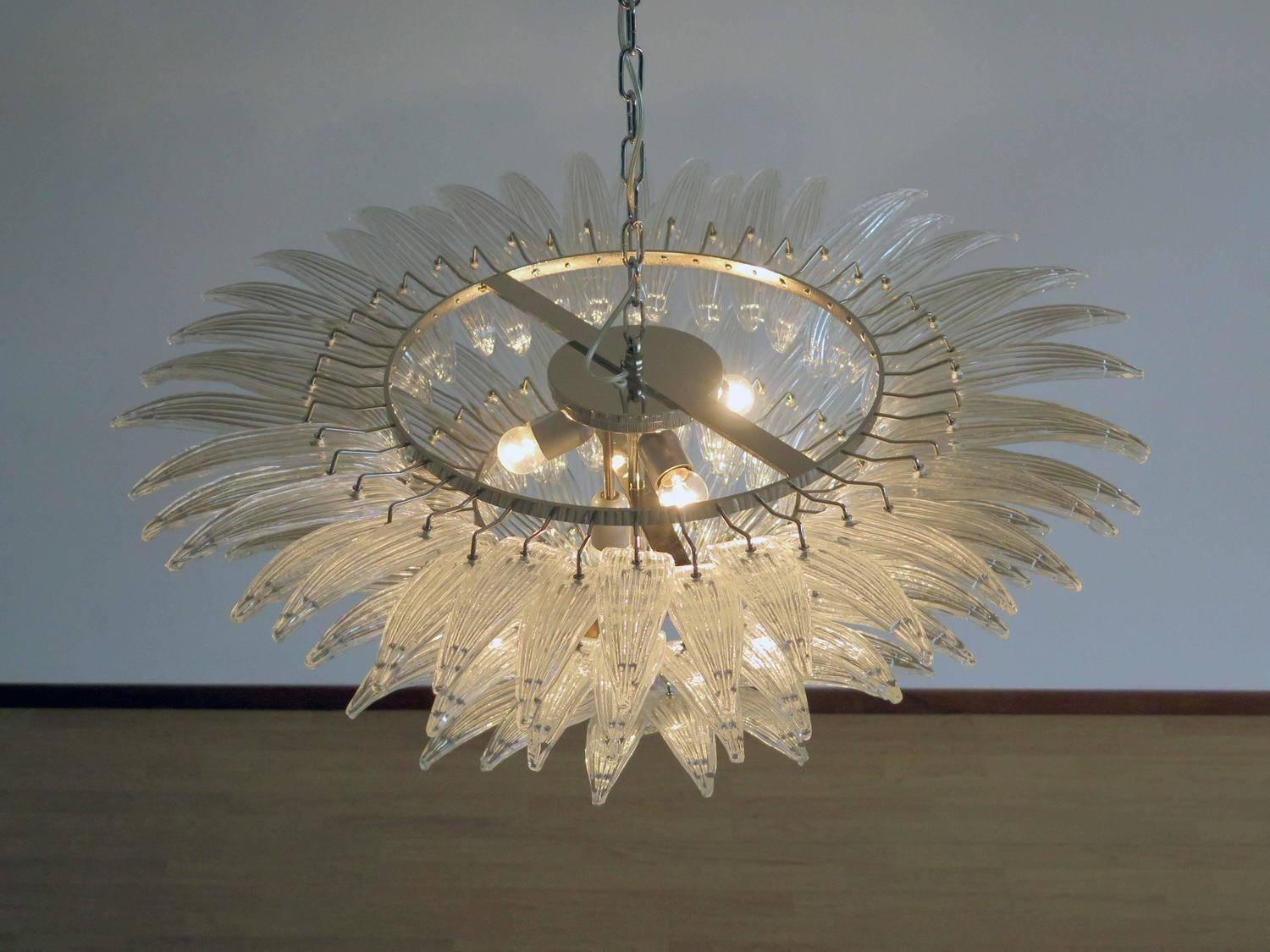 Italian Pair of Majestic Murano Chandeliers 