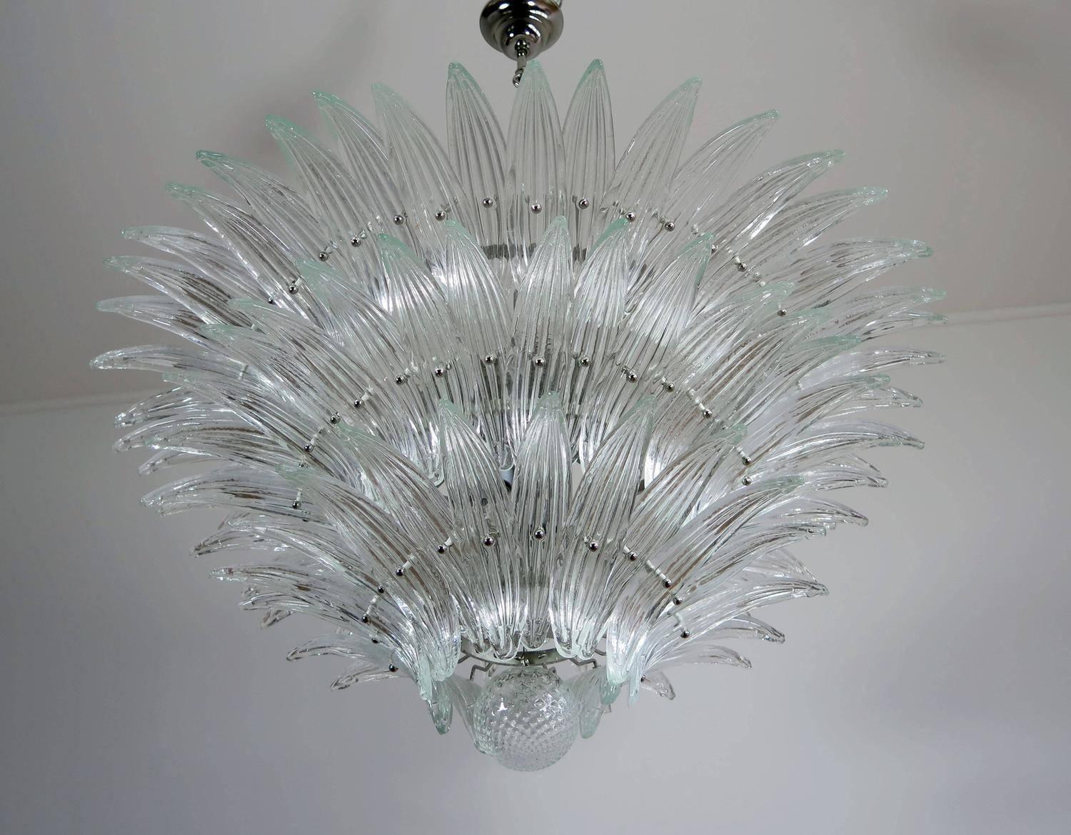 Contemporary Pair of Majestic Murano Chandeliers 
