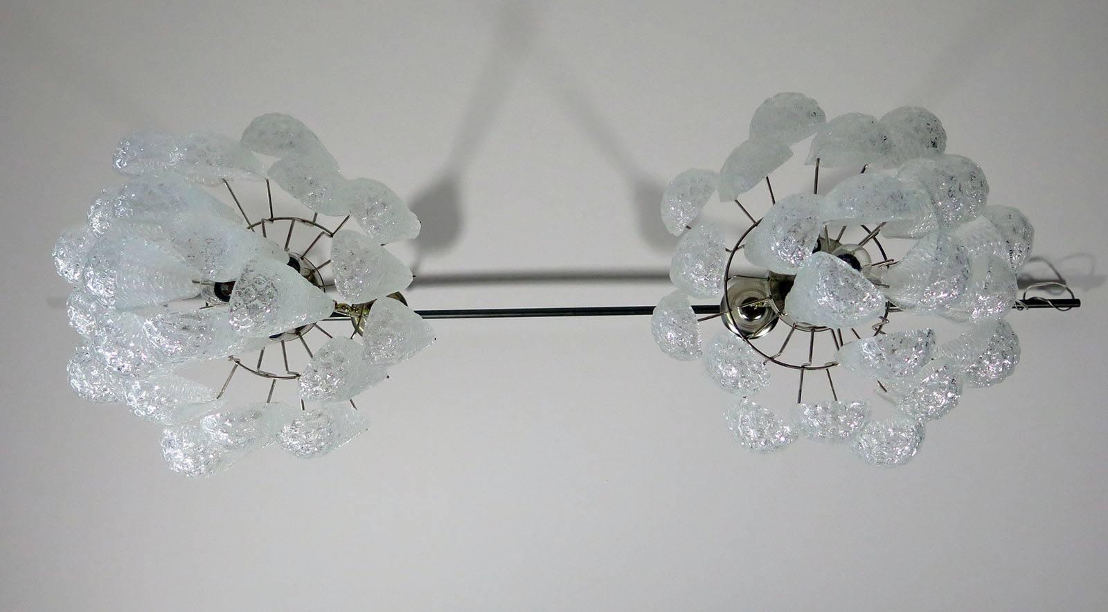 Pair of Italian Vintage Murano Chandeliers, 1990s 2