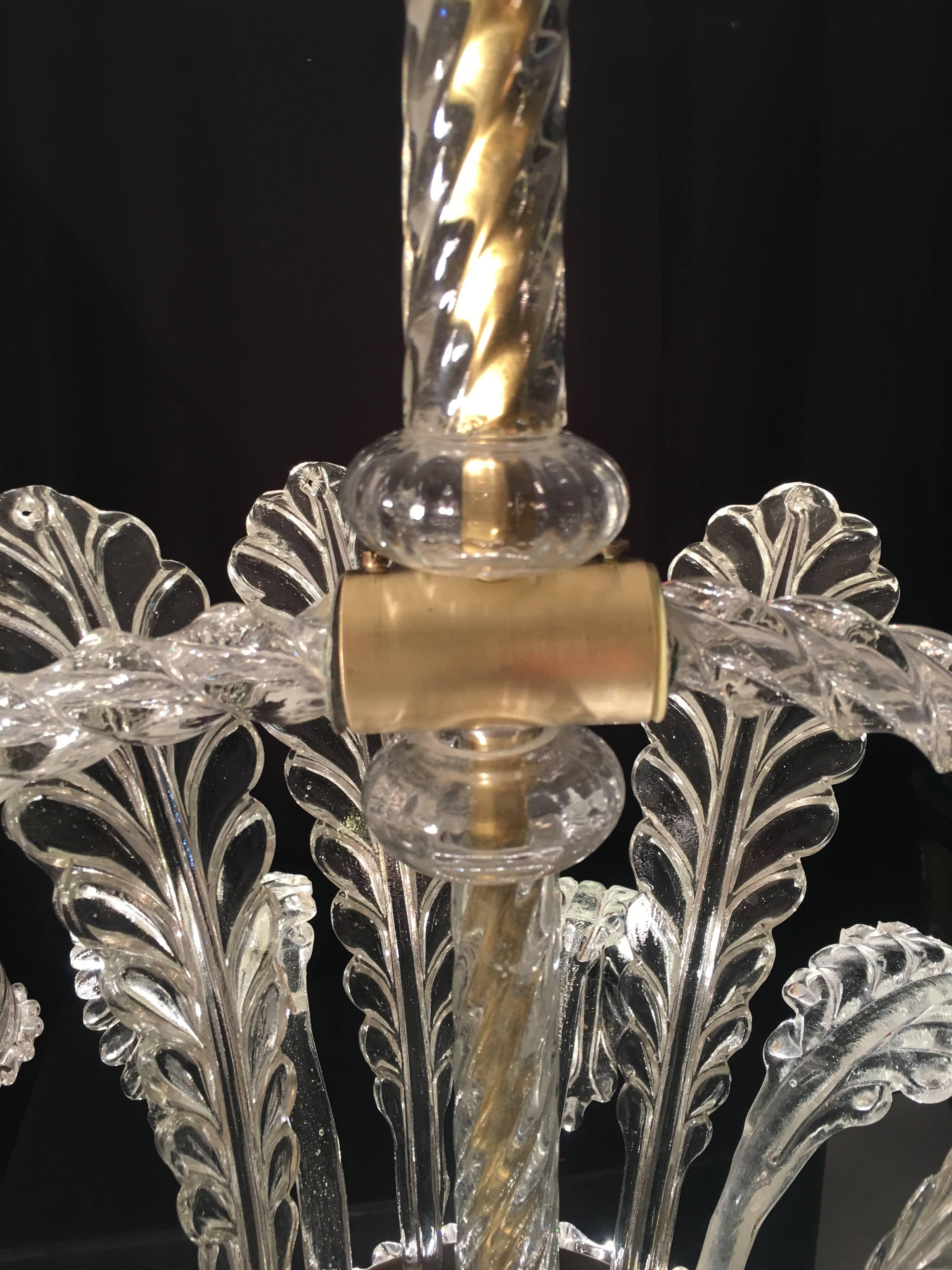 Mid-20th Century Fine Murano Chandelier by Ercole Barovier, 1940s For Sale