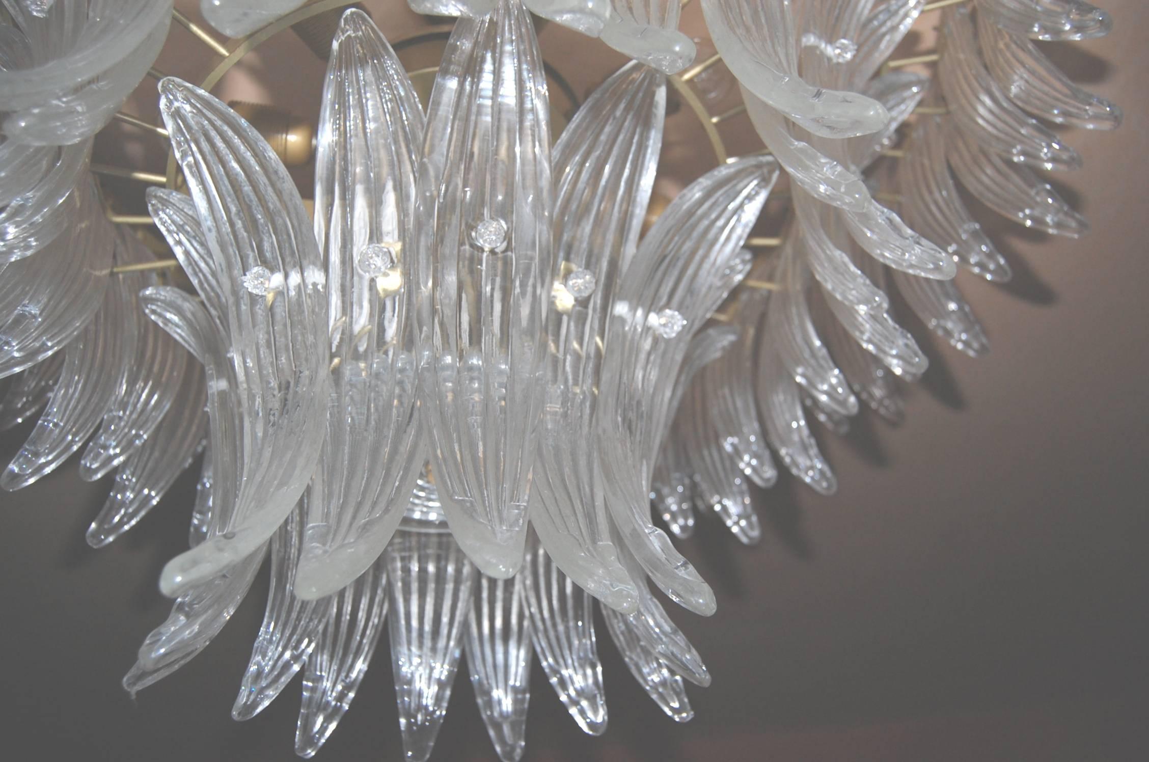 Spectacular Palmette Chandelier by Barovier & Toso, 1960s 2