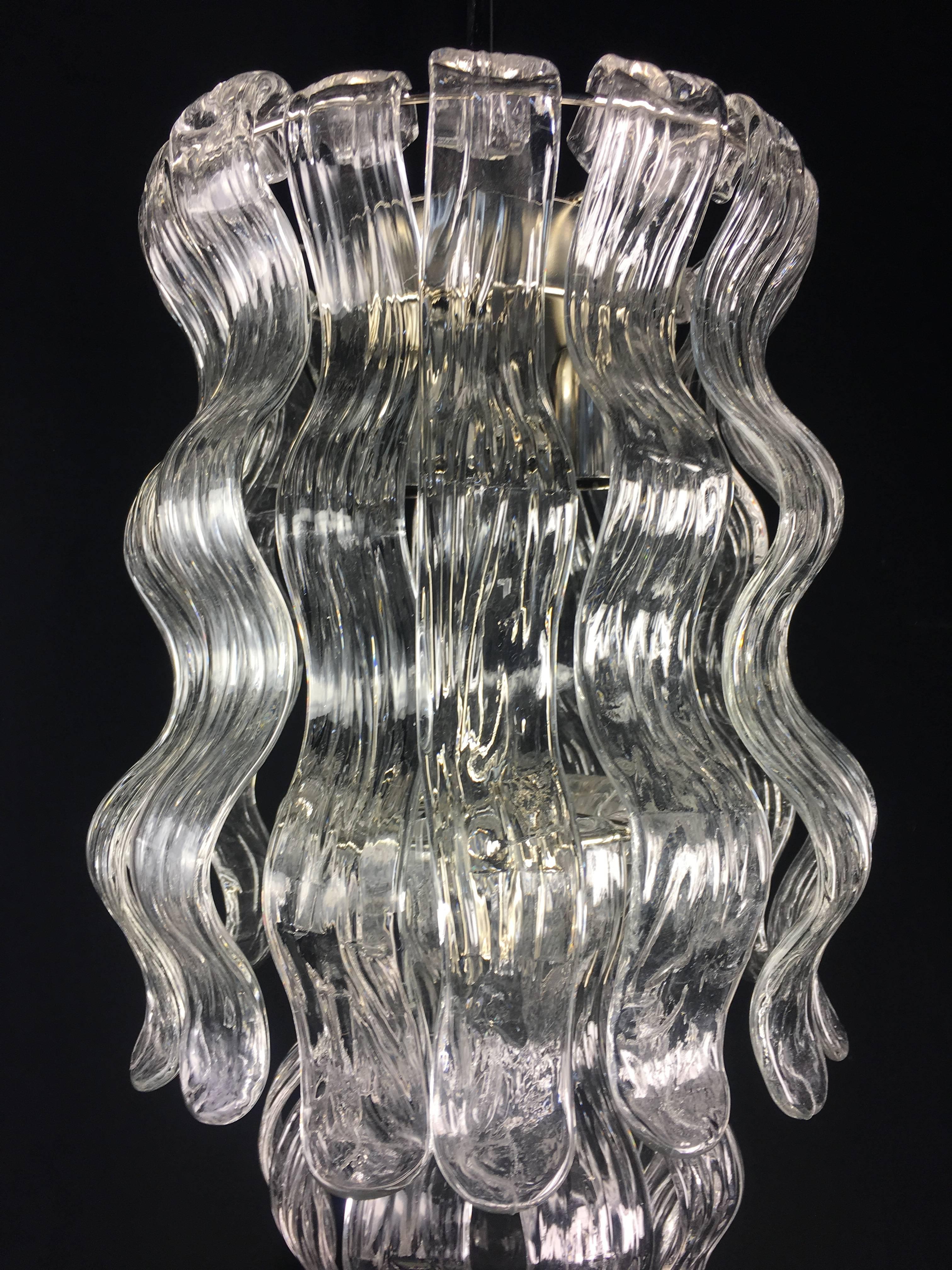 Beautiful Trio of Murano Chandeliers by Barovier & Toso, 1960s In Excellent Condition In Rome, IT