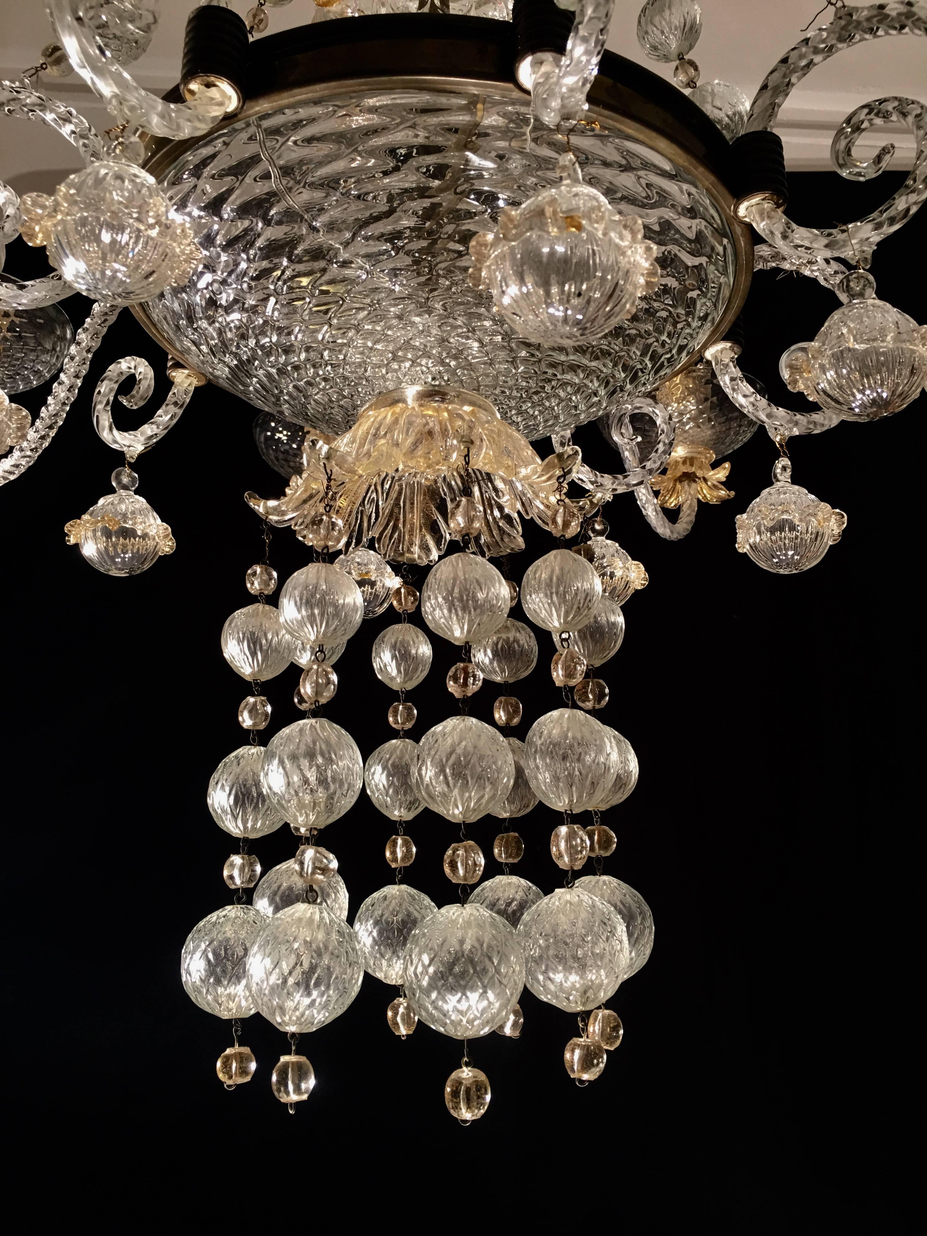 Overwhelming Murano Chandelier by Barovier & Toso, 1960s 3