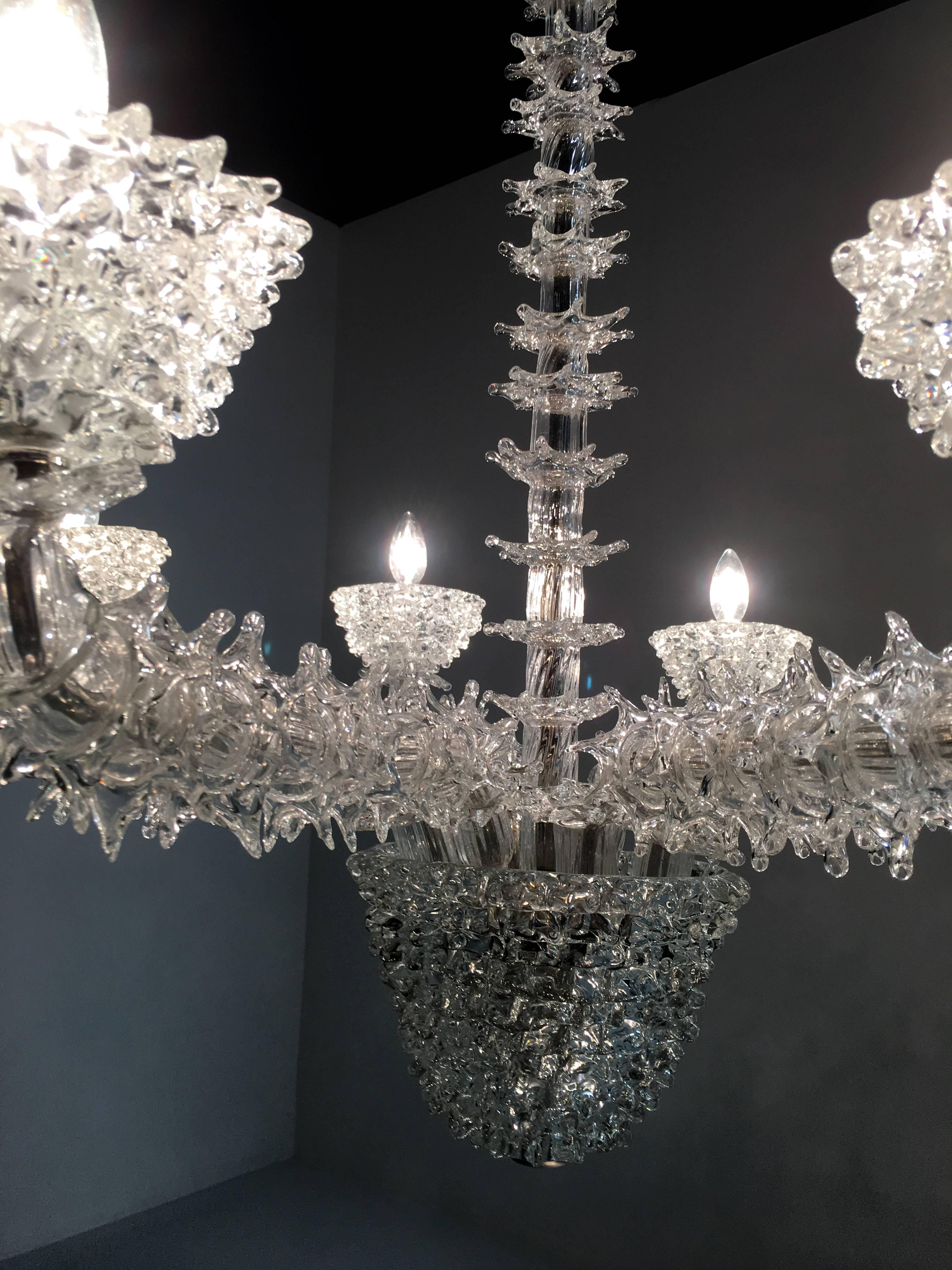 20th Century Extraordinary Murano Chandelier in the style Barovier & Toso , 1980s