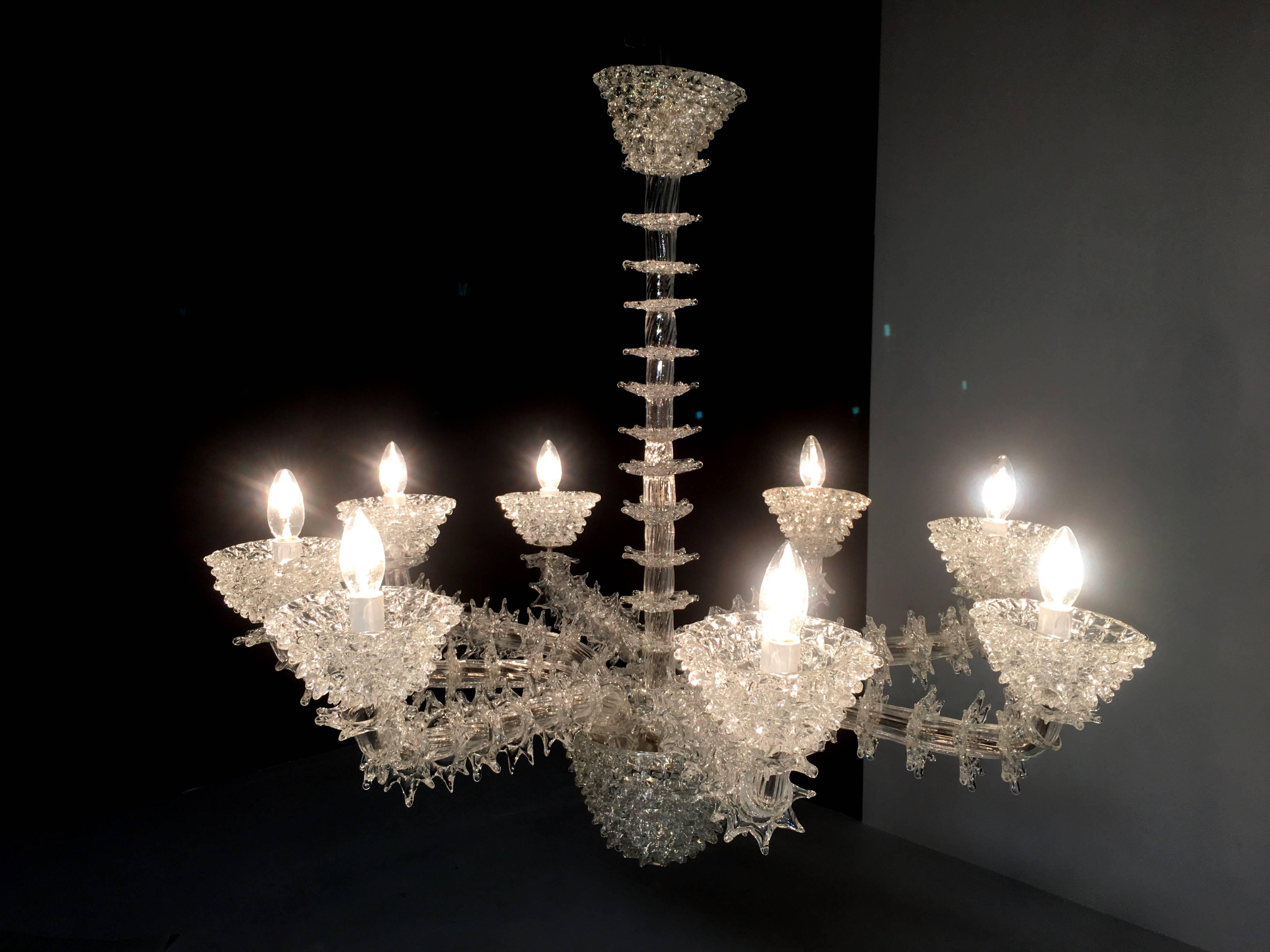 Extraordinary Murano Chandelier in the style Barovier & Toso , 1980s 3