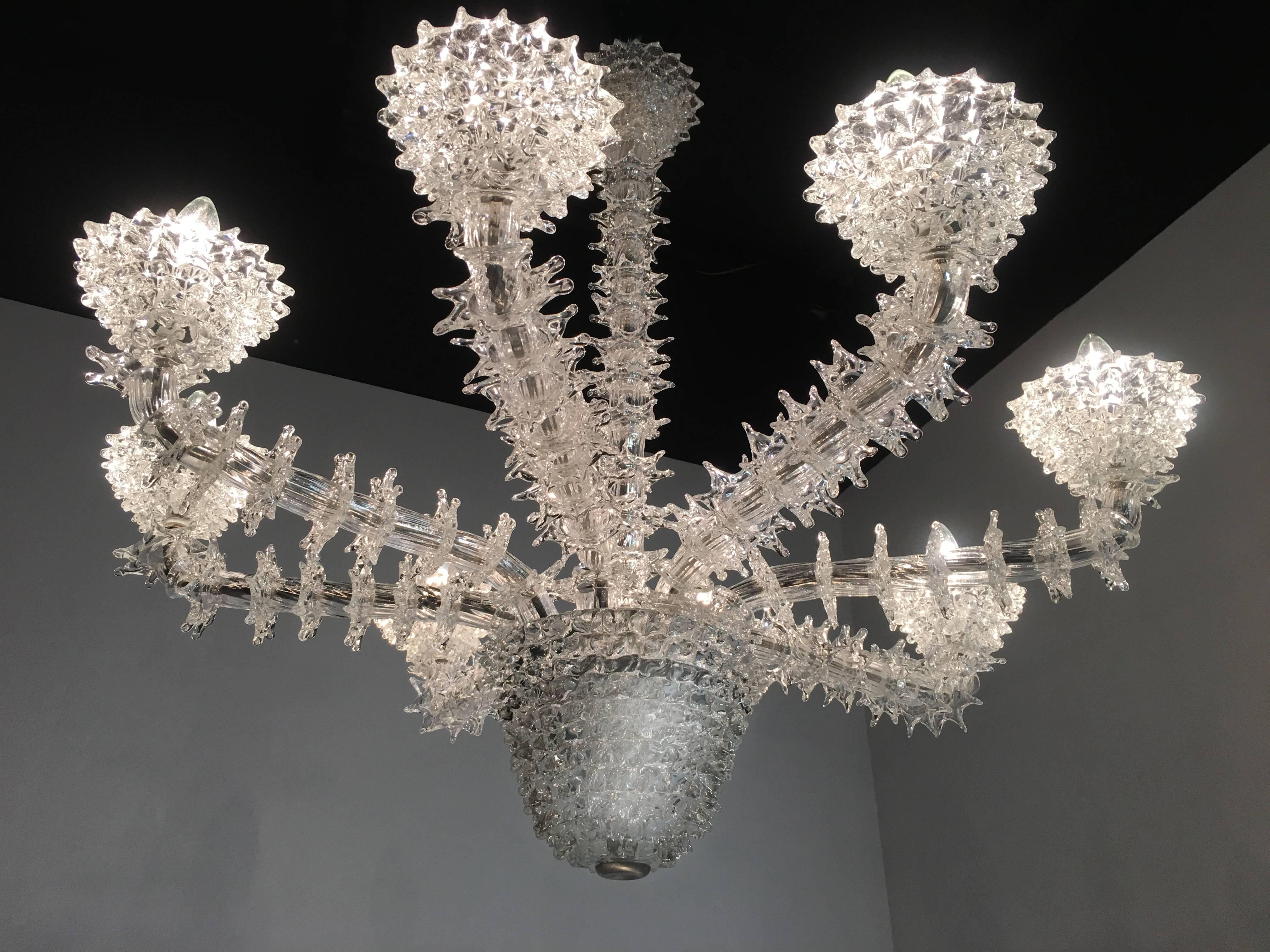 Extraordinary Murano Chandelier in the style Barovier & Toso , 1980s 4