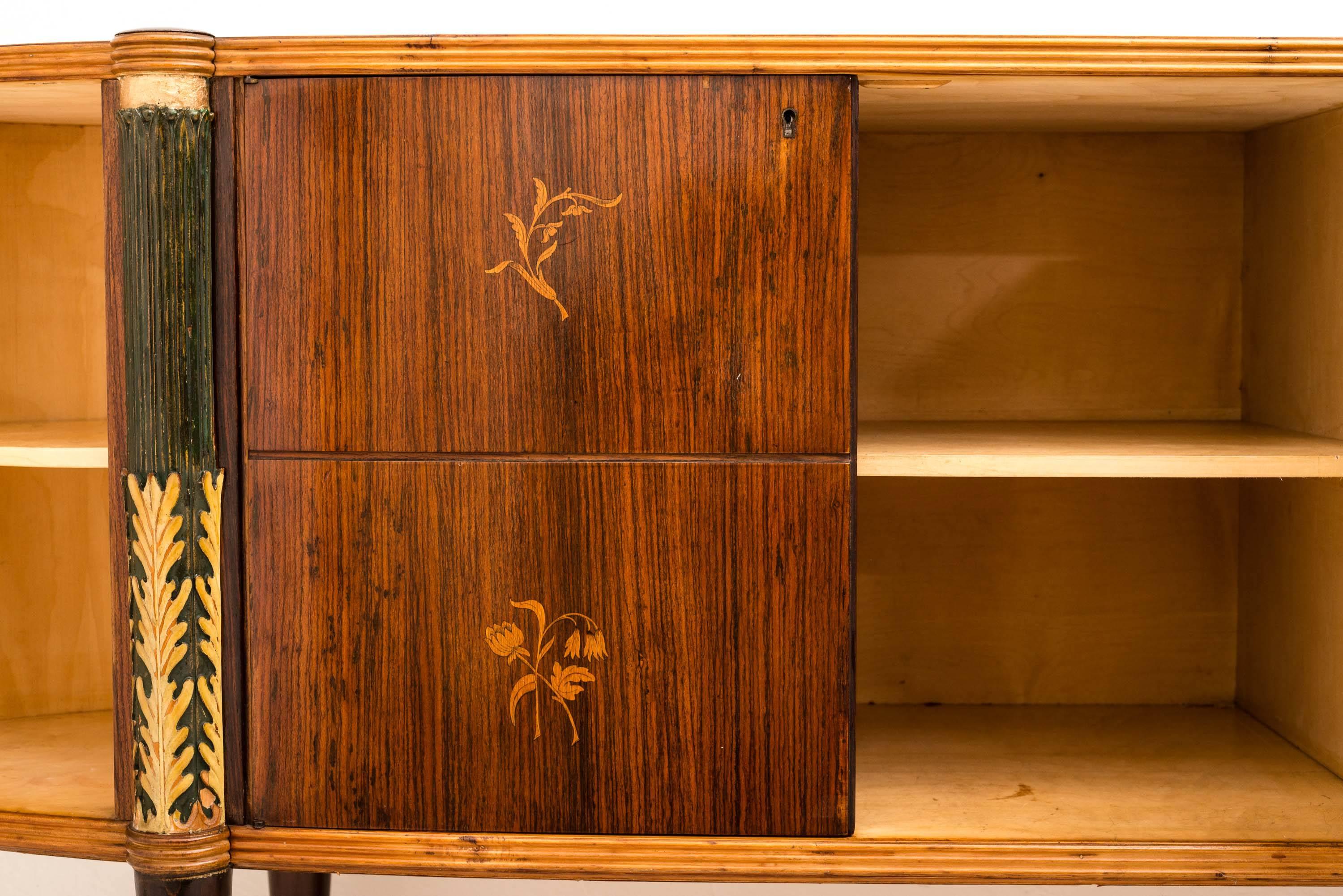 Mid-Century Modern Italian Midcentury Oval Shaped Outstanding Sideboard by Pier Luigi Colli