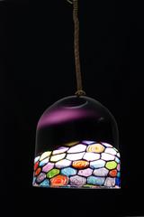 Italian Glass Dome Pendant by Leucos,  1960s