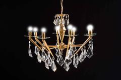 Pair of Italian Chandelier Sciolari Style, 1980s