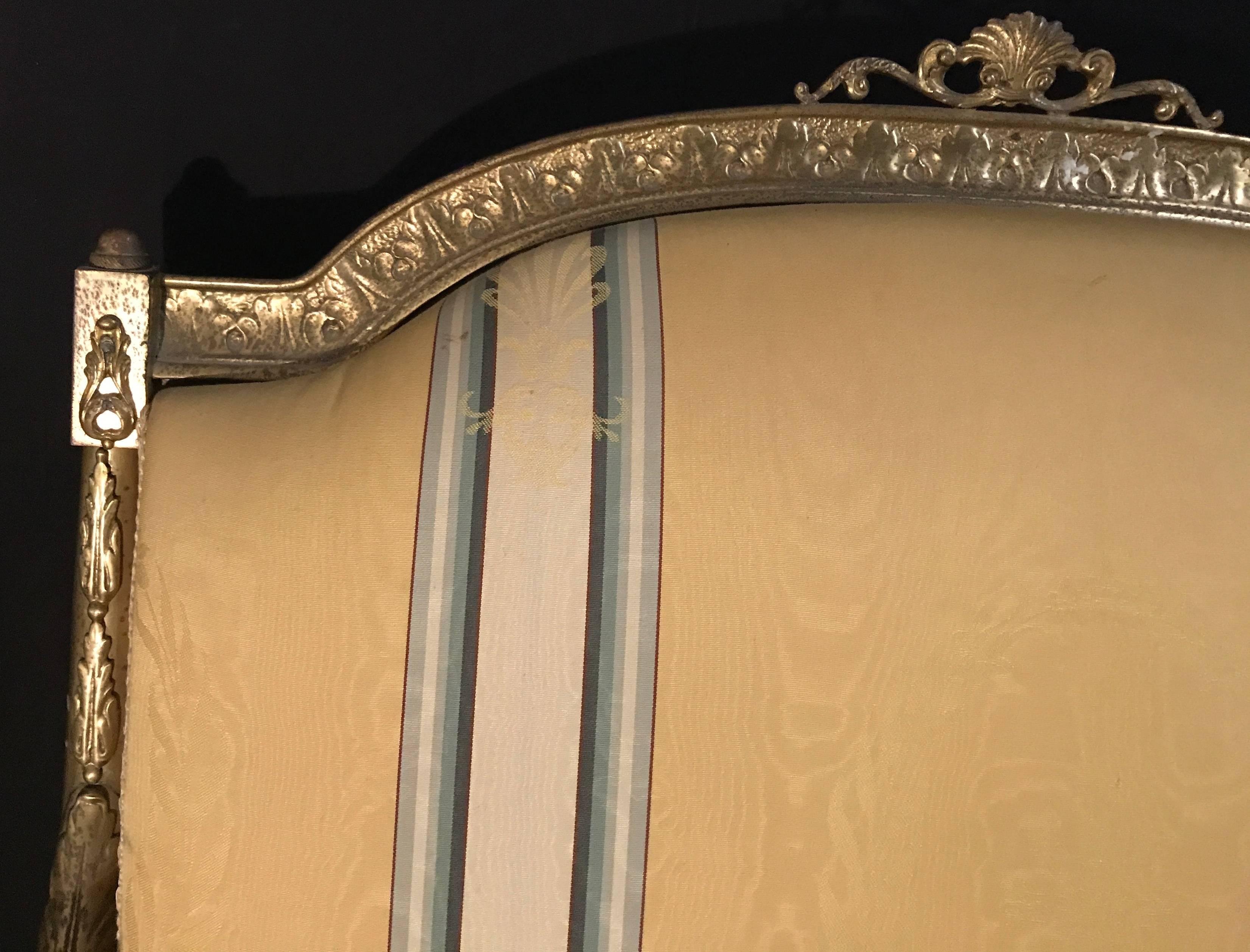 Louis XVI Exceptional Italian Gilt Bronze Sofa
