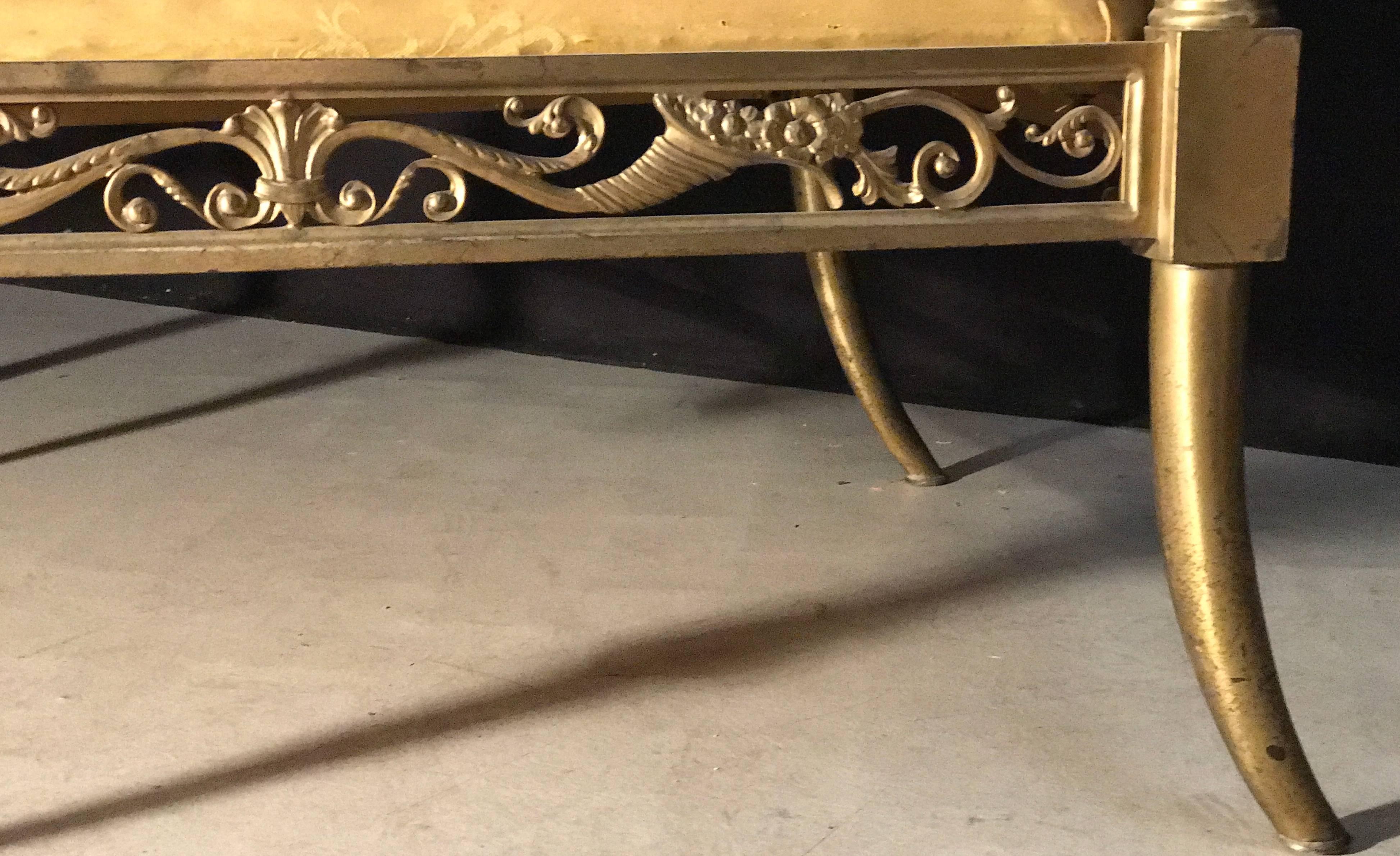Exceptional Italian Gilt Bronze Sofa In Good Condition In Rome, IT