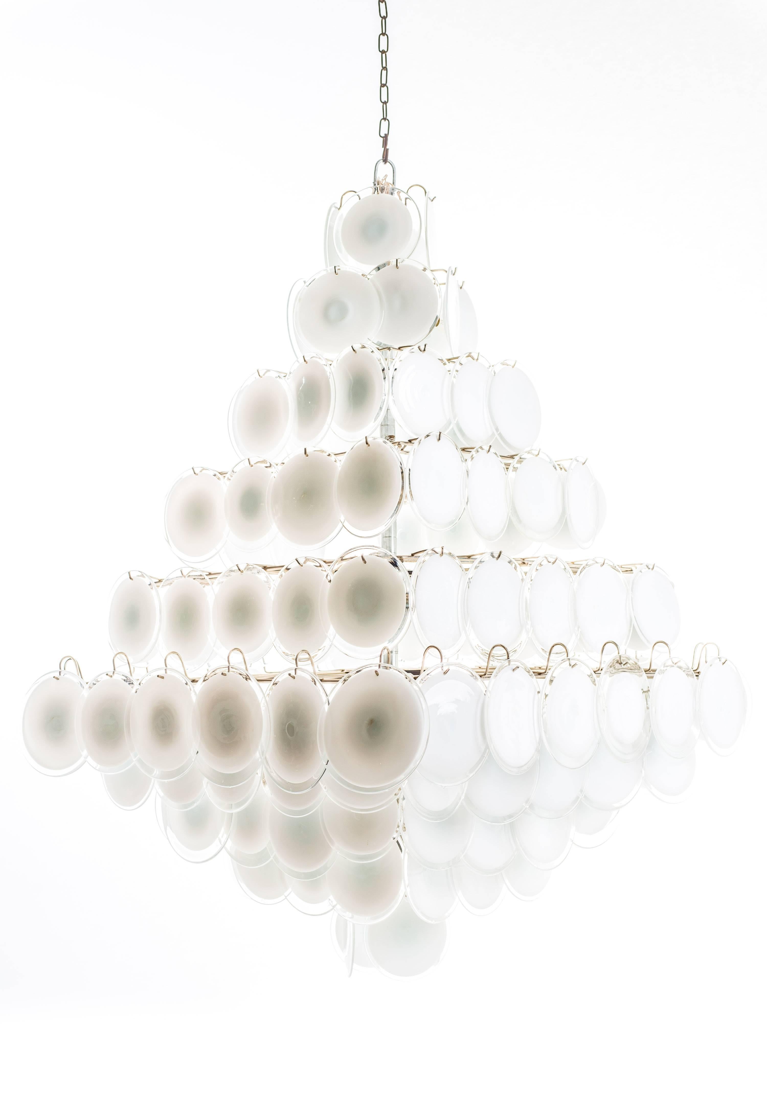 Blown Glass Majestic Chandelier by Gino Vistosi, 1960 For Sale