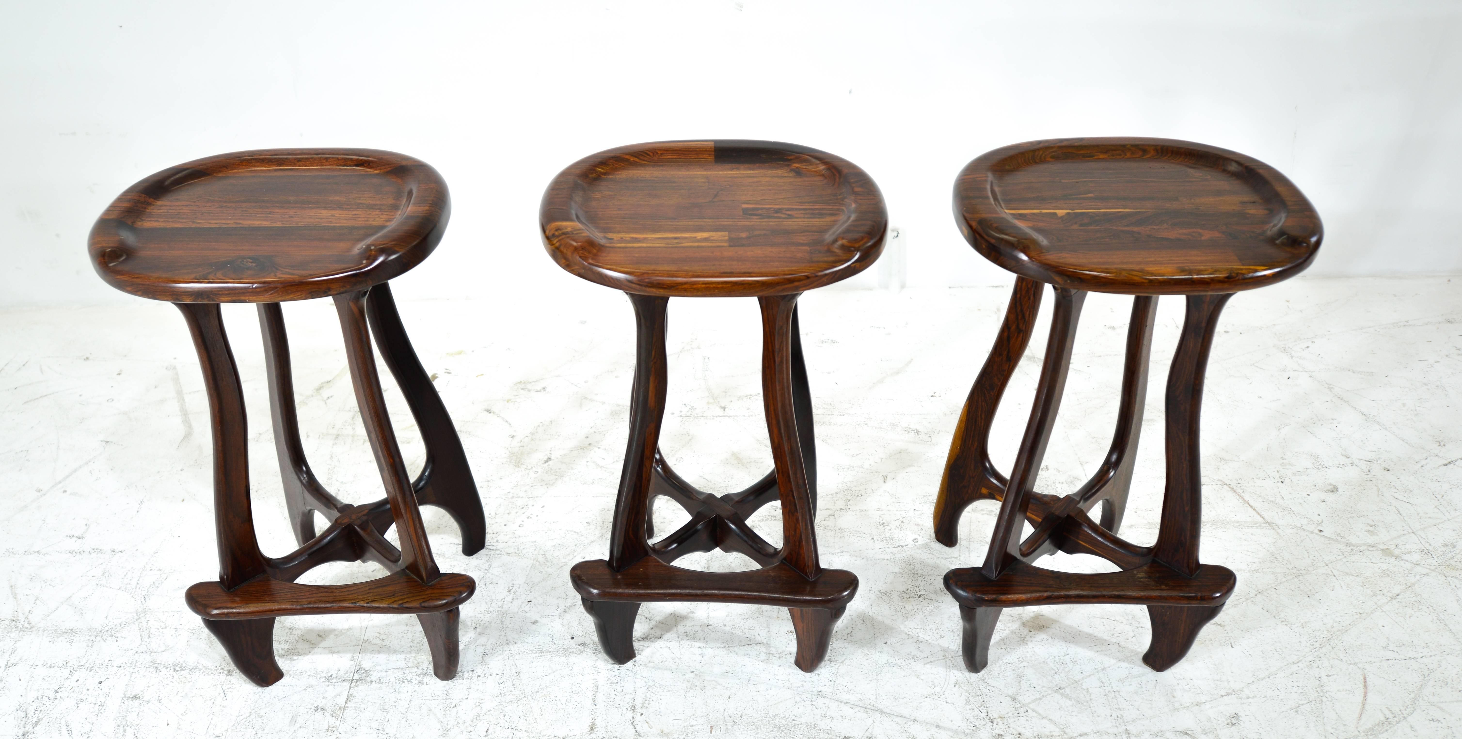 Mexican Don Shoemaker Set of Three Bar Stools