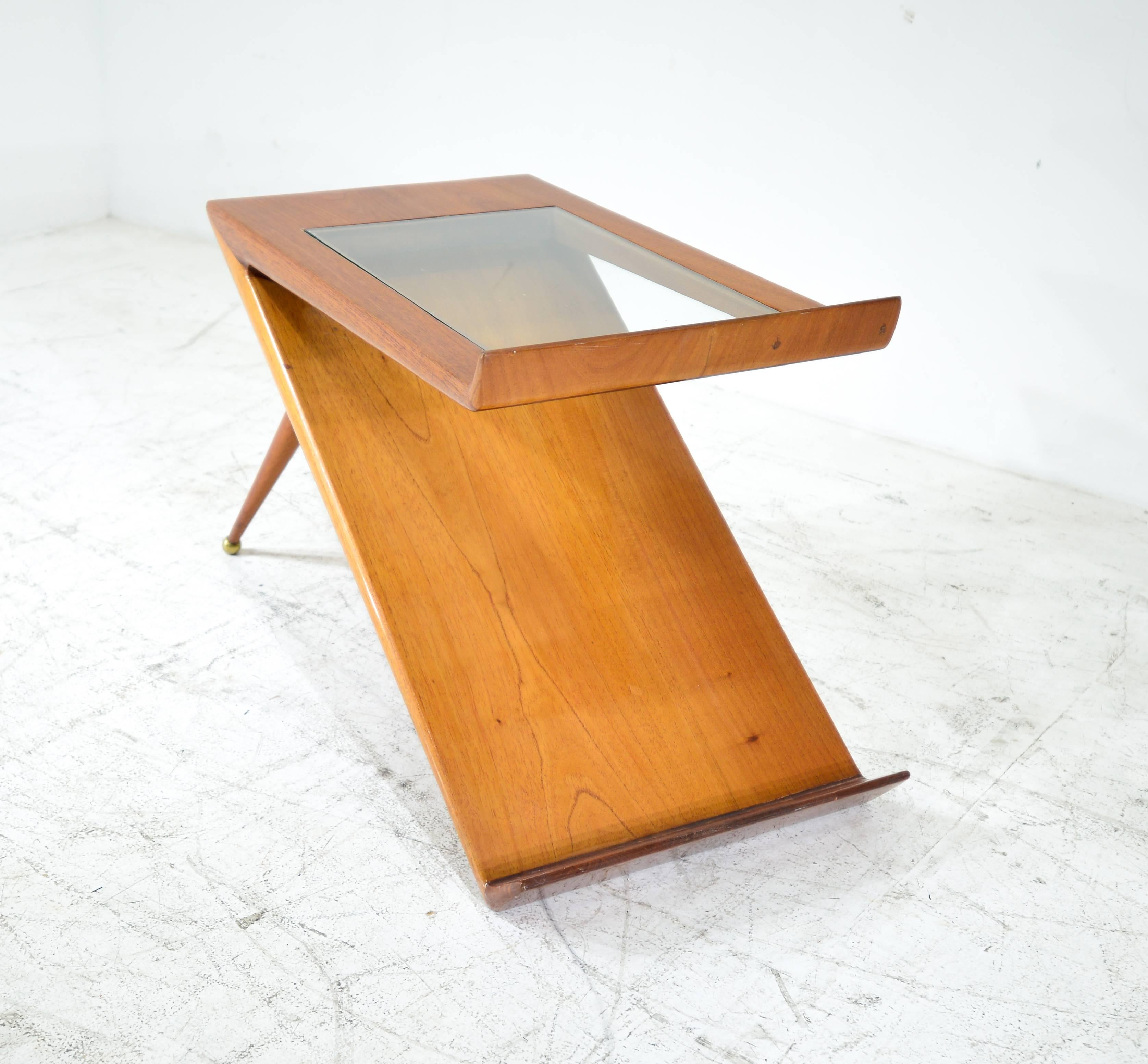 Mid-20th Century Mahogany Magazine Table