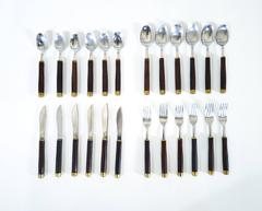 Cocobolo Cutlery Complete Service for Six P