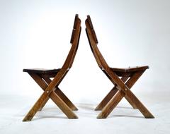 Set of Four Mexican Mahogany Chairs