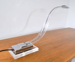 Lucite UL Portable Table Lamp