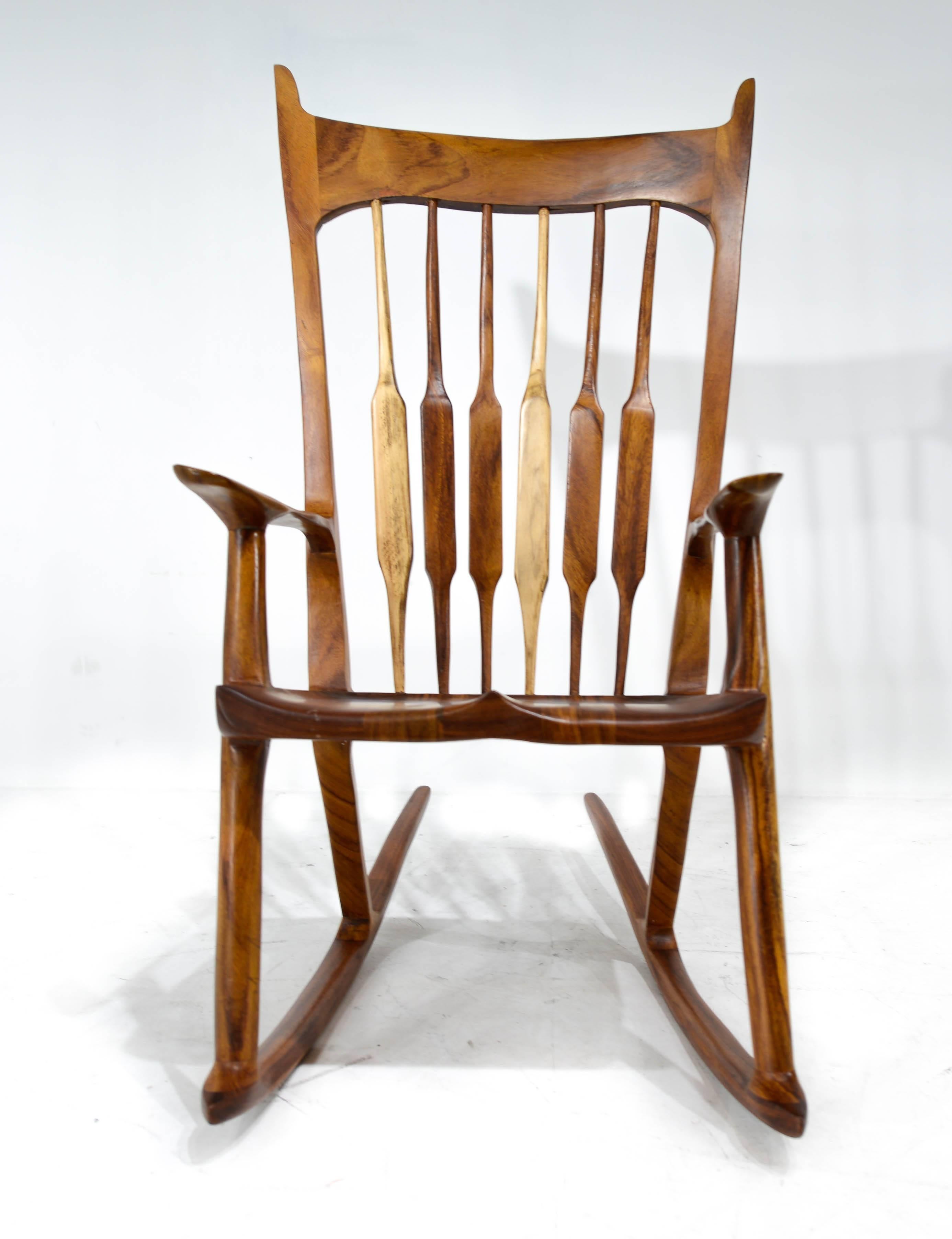 Rocking Chair, in the Manner of Sam Maloof For Sale 2