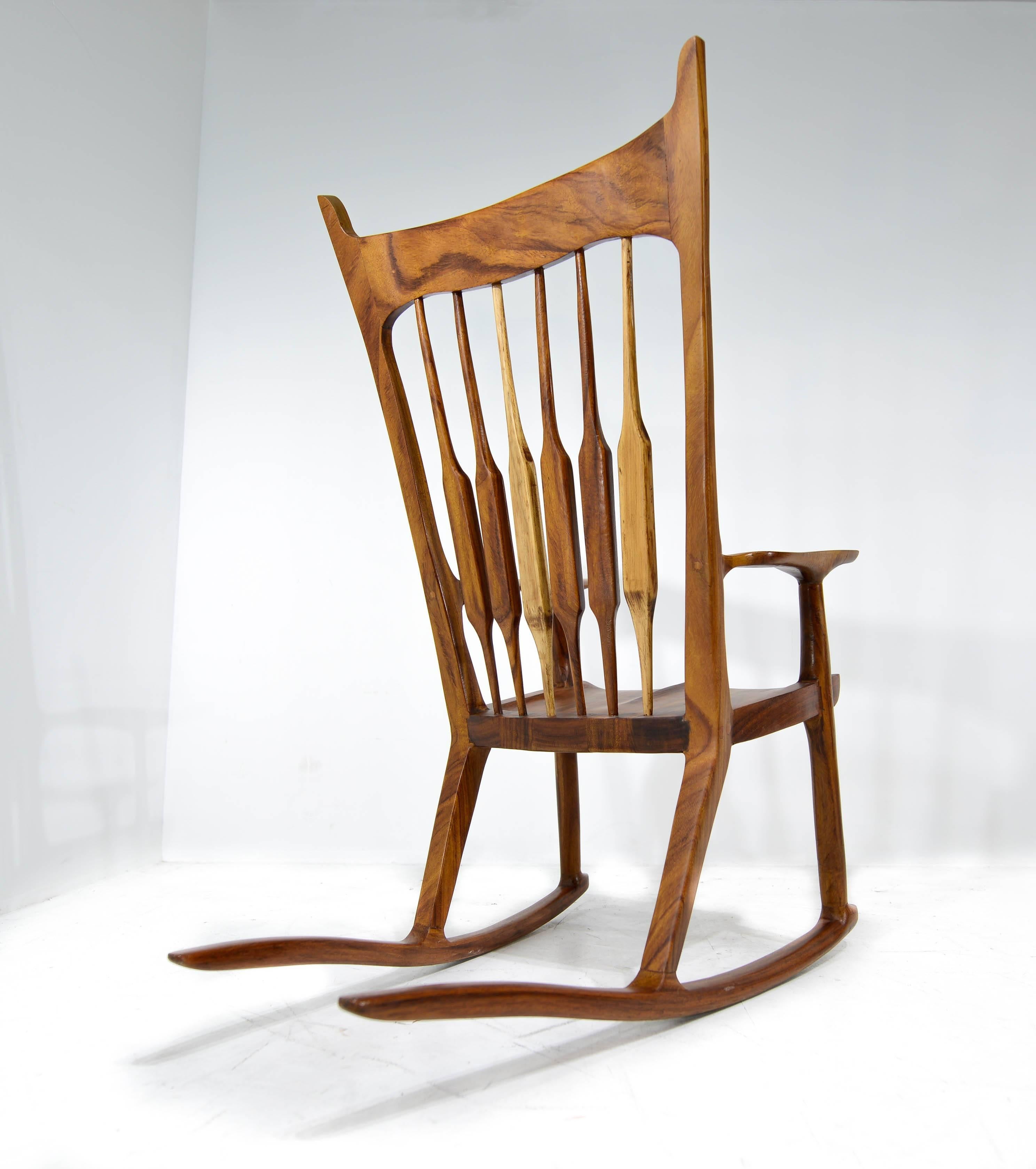 Rocking Chair, in the Manner of Sam Maloof For Sale 1