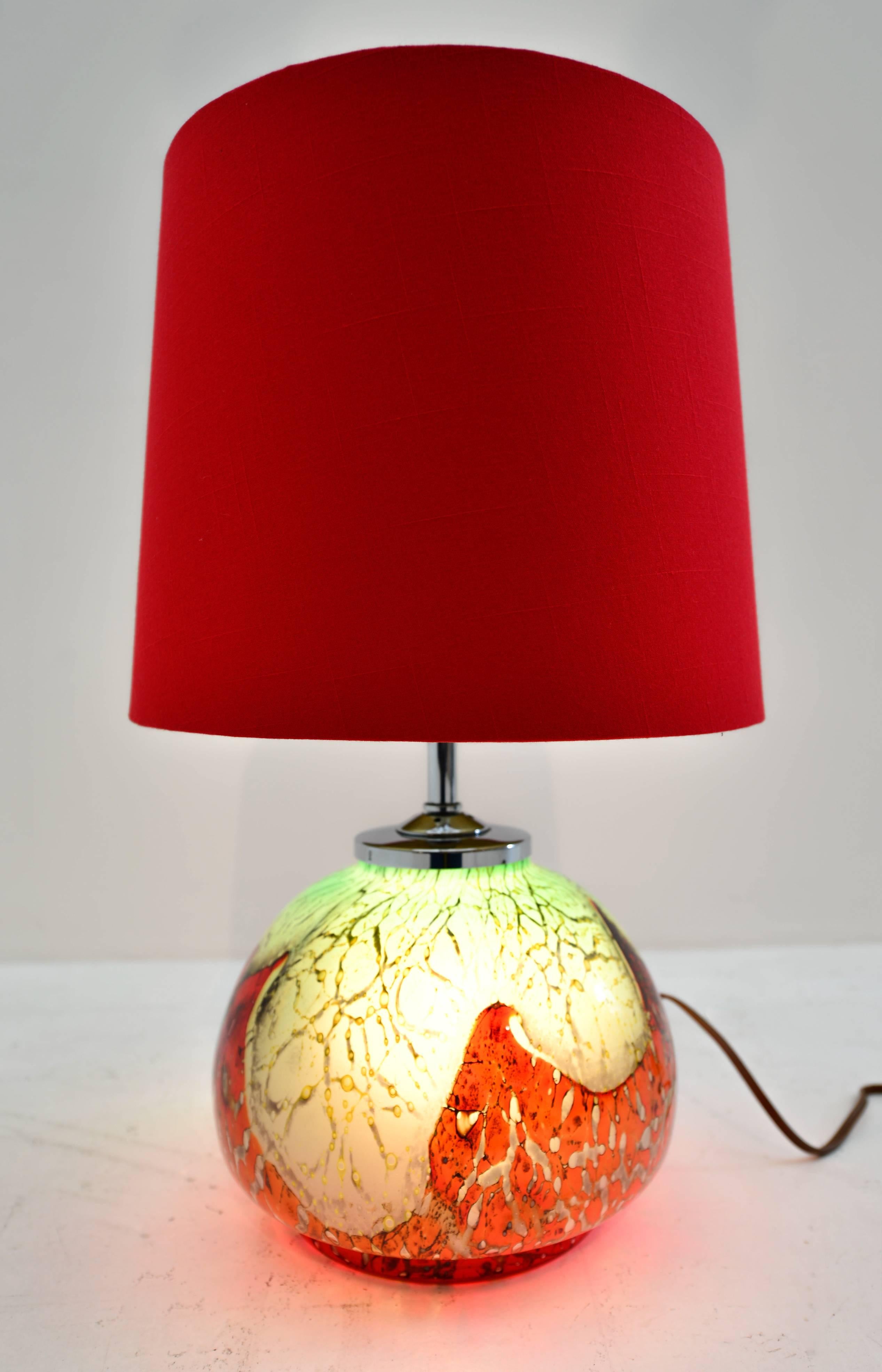 Colorful Murano Table Lamp In Good Condition For Sale In Mexico City, MX