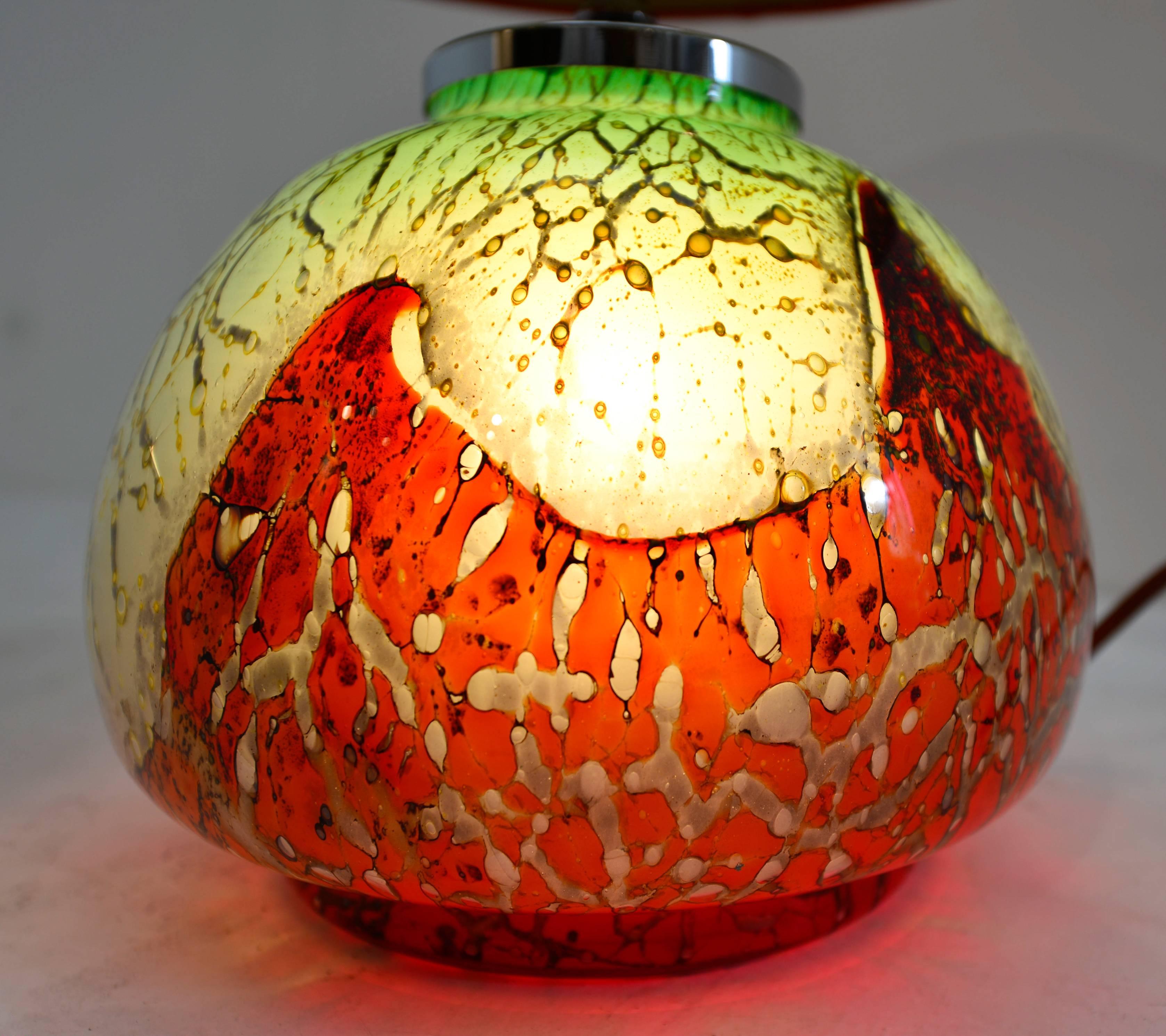 Murano Glass Colorful Murano Table Lamp For Sale