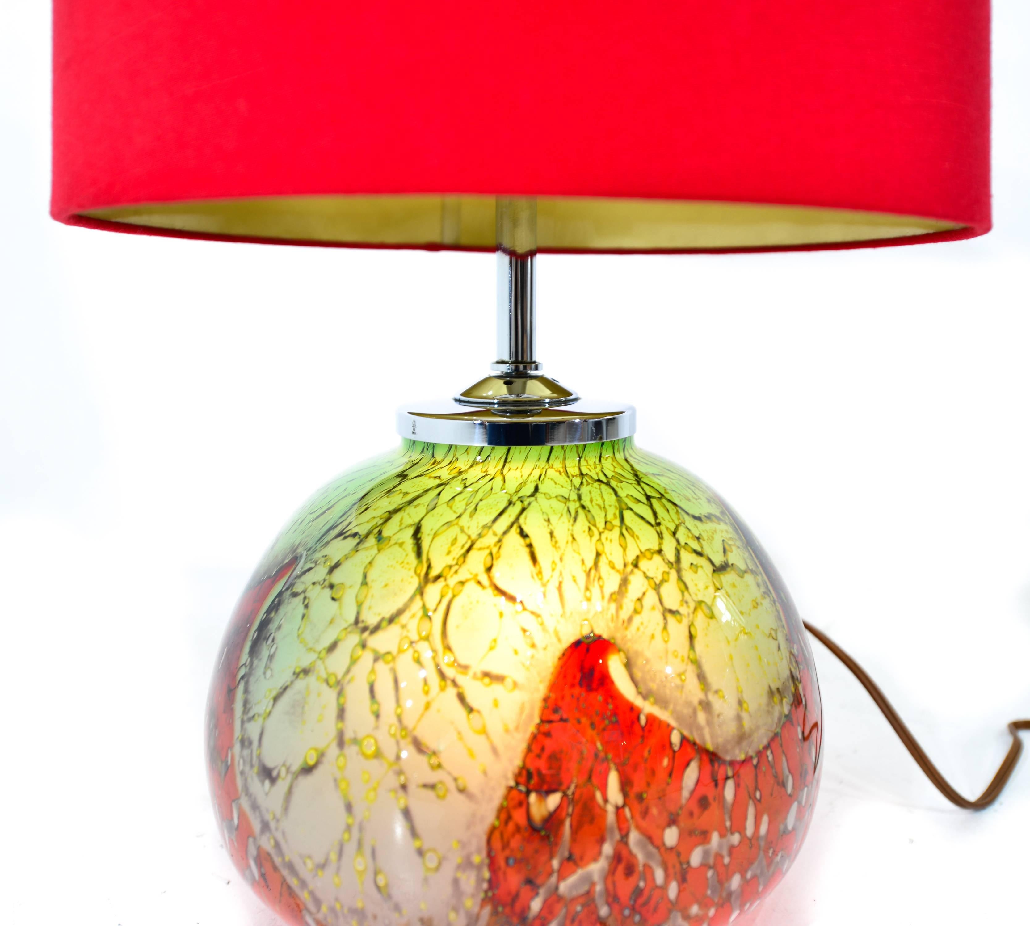 Colorful Murano Table Lamp For Sale 3