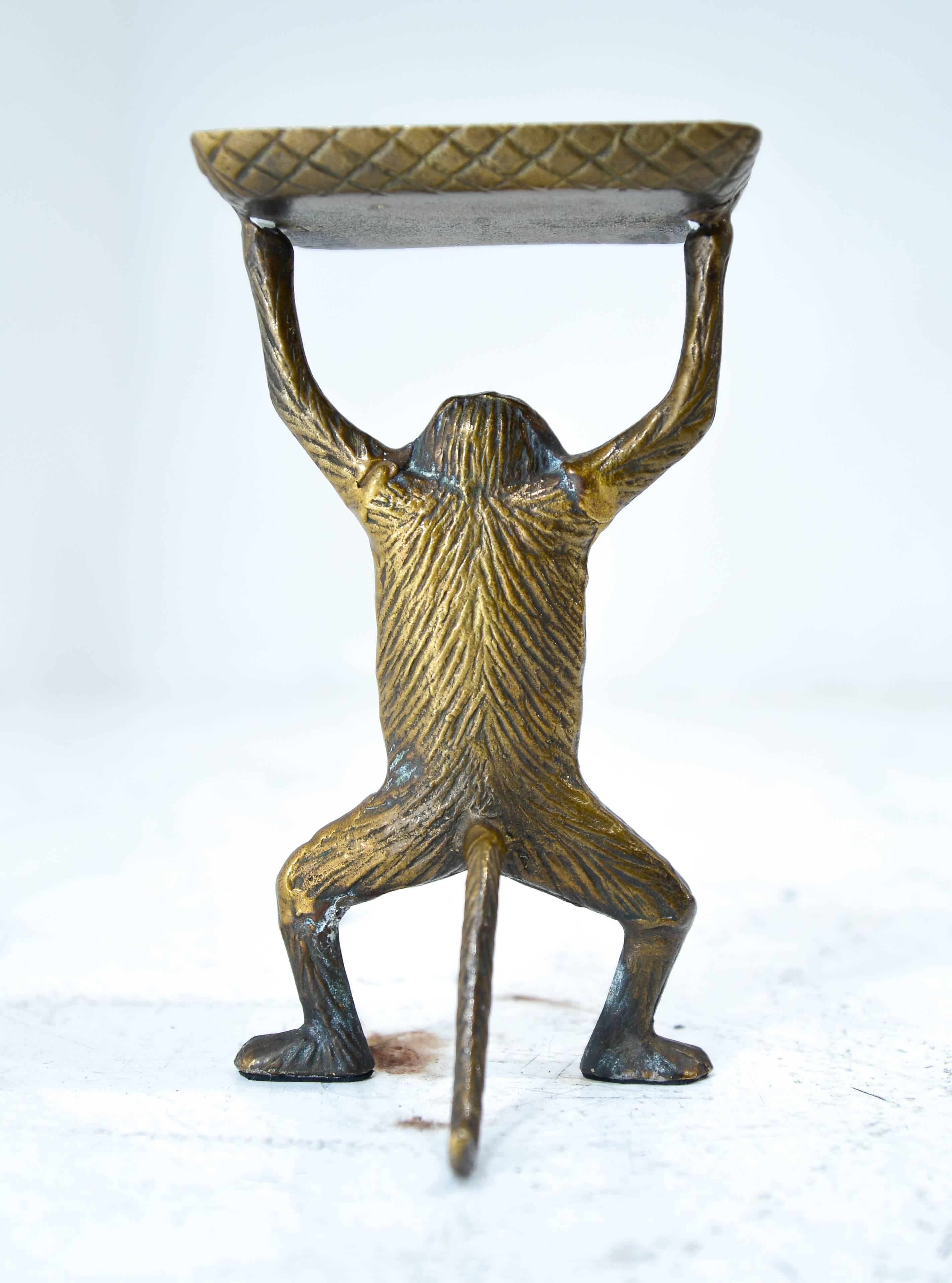 Early 19th Century Bronze Monkey Card Holder