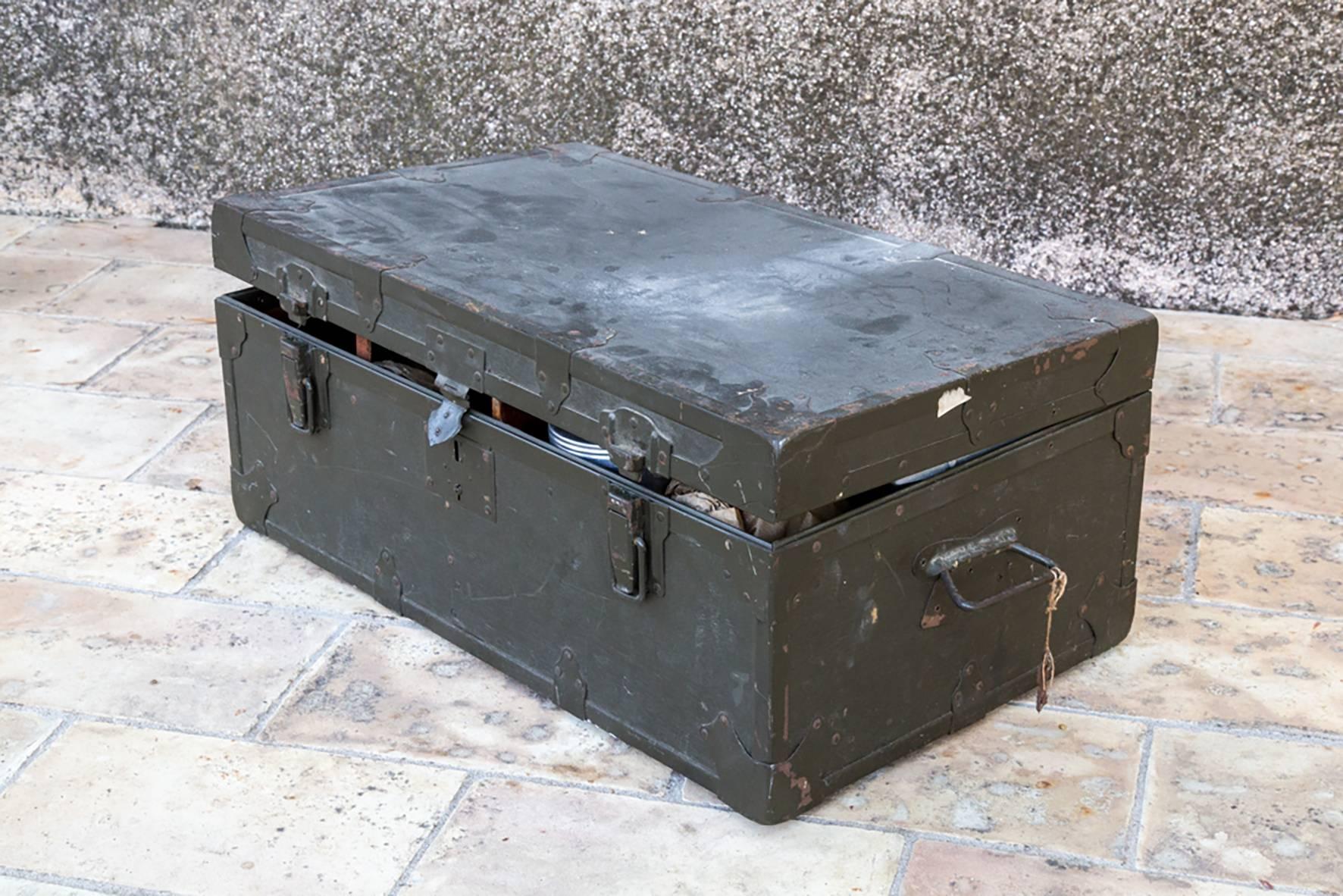 1930s, full military chest, painted wood.
