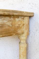 Half Moon Table in Louis XVI Style, Pearwood