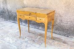 Vanity Table with Mirror, Wood in Louis XV Style