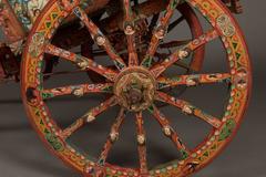 Ornate and Colorful Italian Processional Donkey Cart, circa 1855