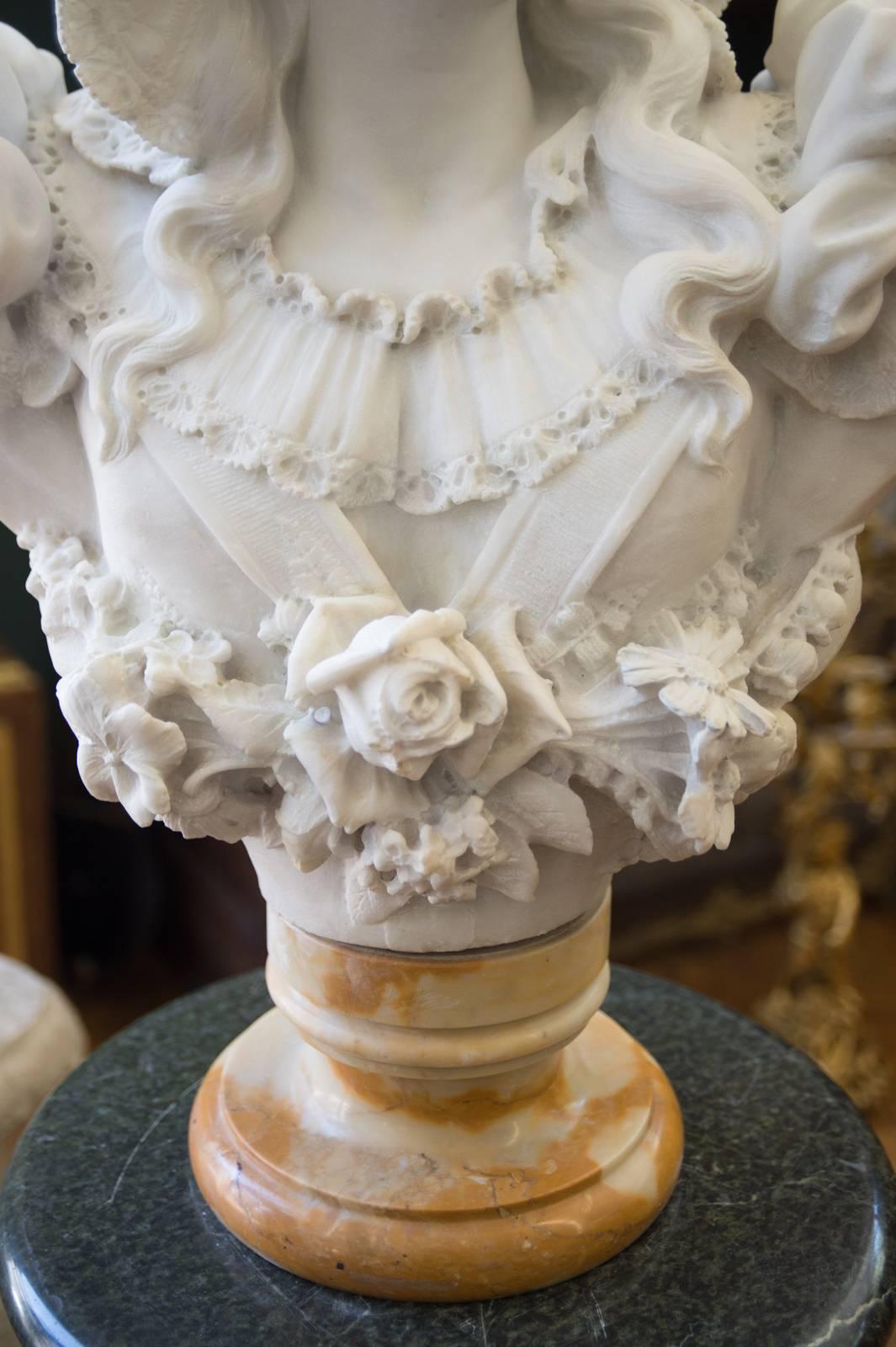marble bust of woman
