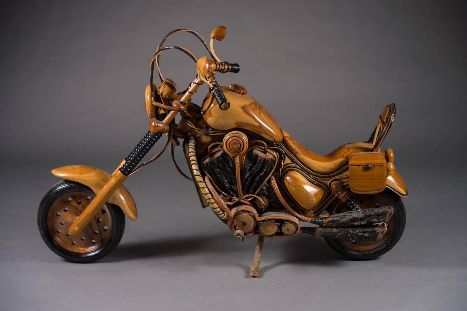 full size wooden motorcycle for sale