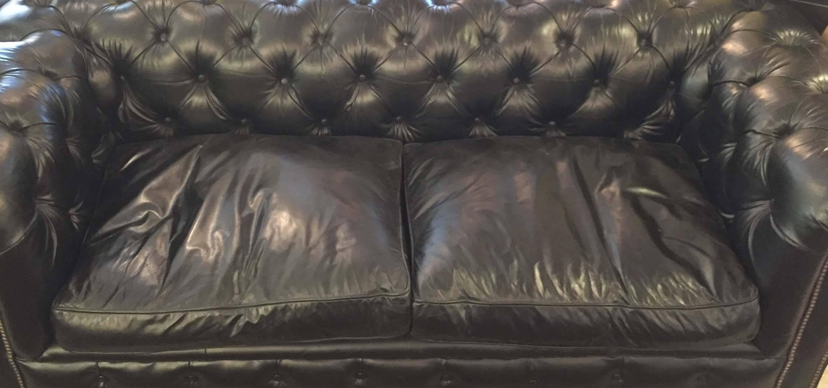 cigar leather couch