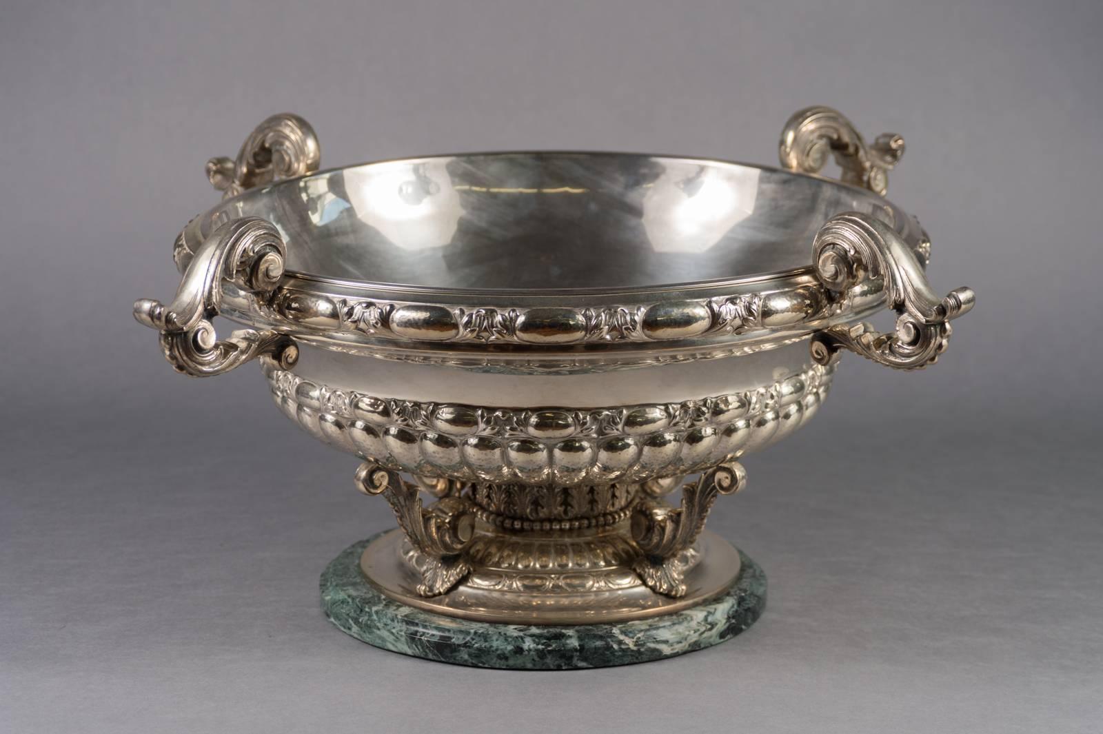 large silver centerpiece bowl