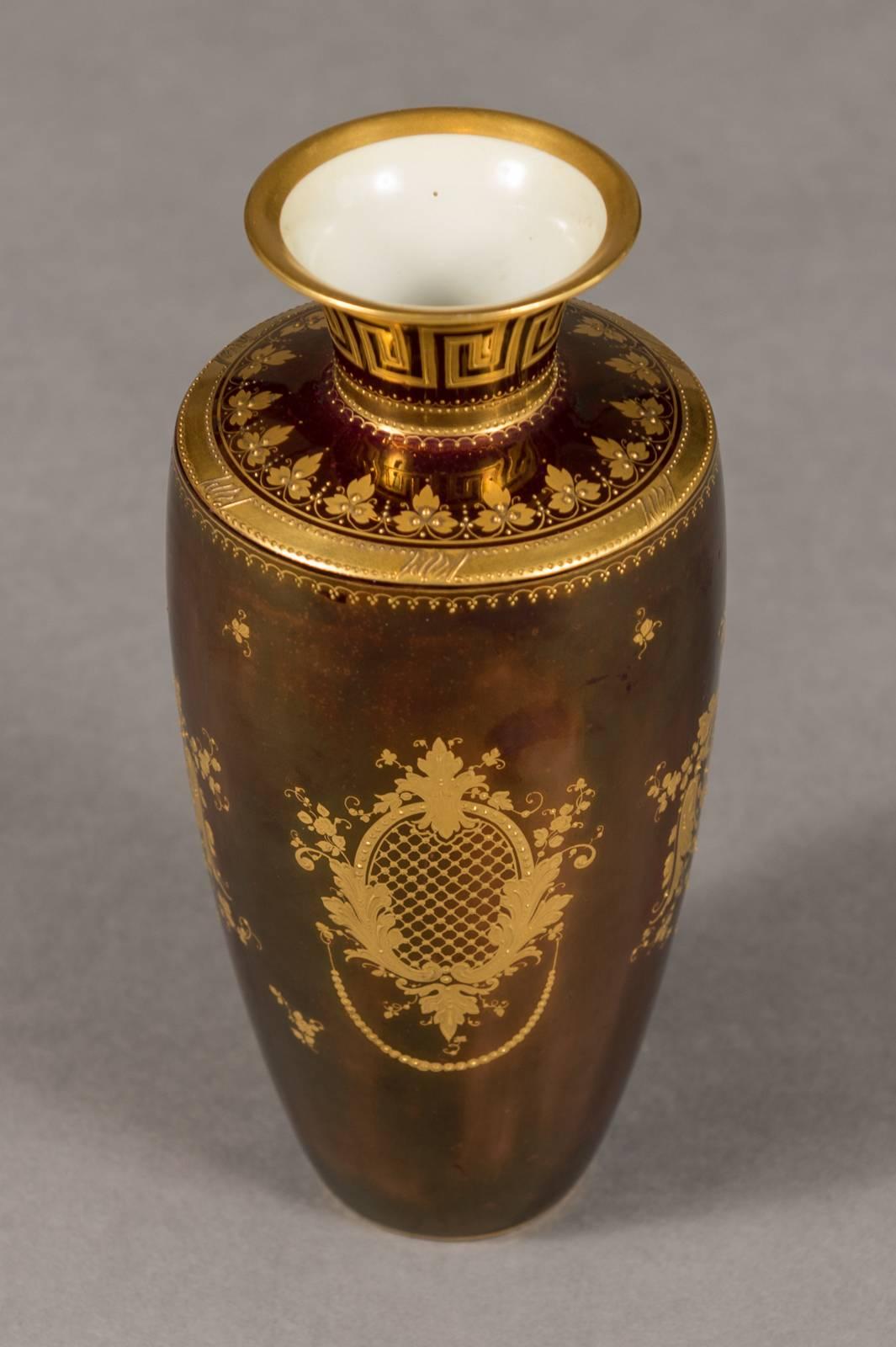 Hand-Painted Very Finely Painted Royal Vienna Hand Painted Portrait Vase, circa 1890