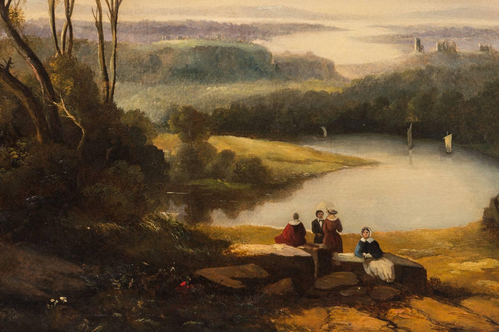 Britisches Ölgemälde auf Leinwand von Anthony Vandyke Copley Fielding, 1787-1855 im Zustand „Hervorragend“ im Angebot in Los Angeles, CA