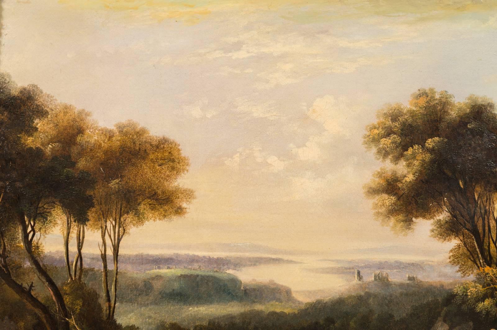Fin du XVIIIe siècle Huile sur toile britannique d'Anthony Vandyke Copley Fielding, 1787-1855 en vente