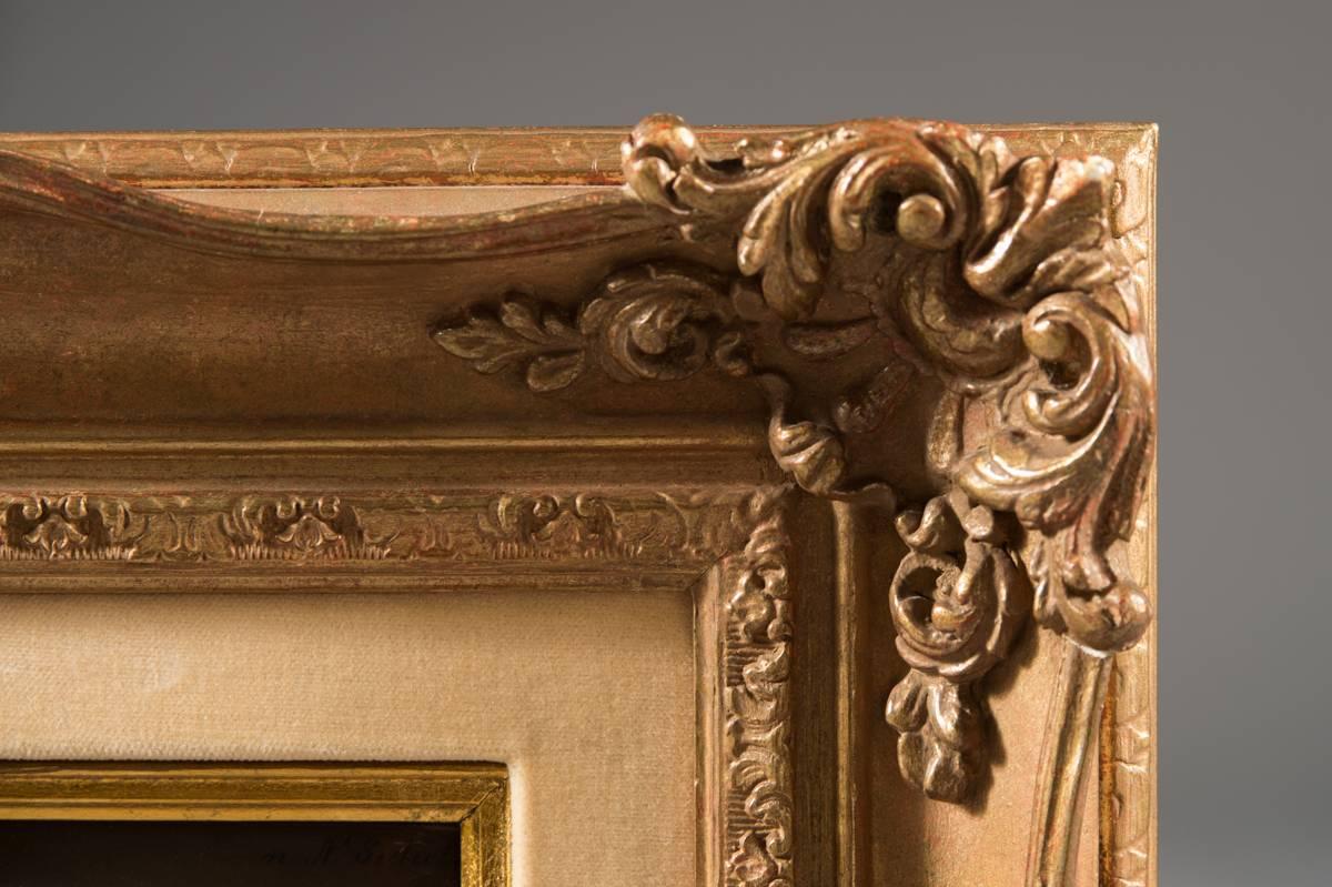 A olio Pregevole placca KPM del XIX secolo raffigurante una giovane bellezza/incorniciata in vendita