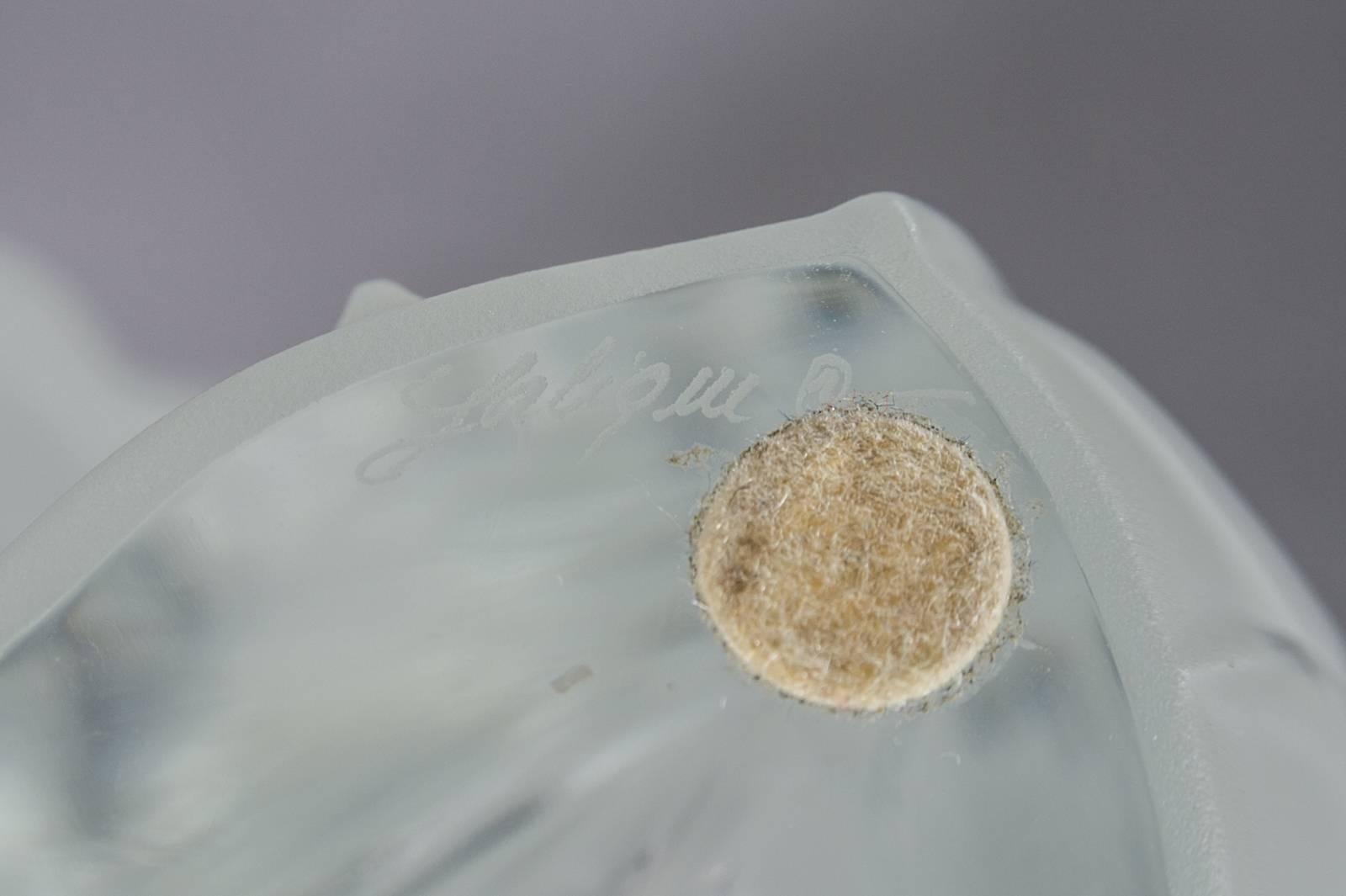 Contemporary Large Lalique France Frosted and Clear Chrysalide Vase