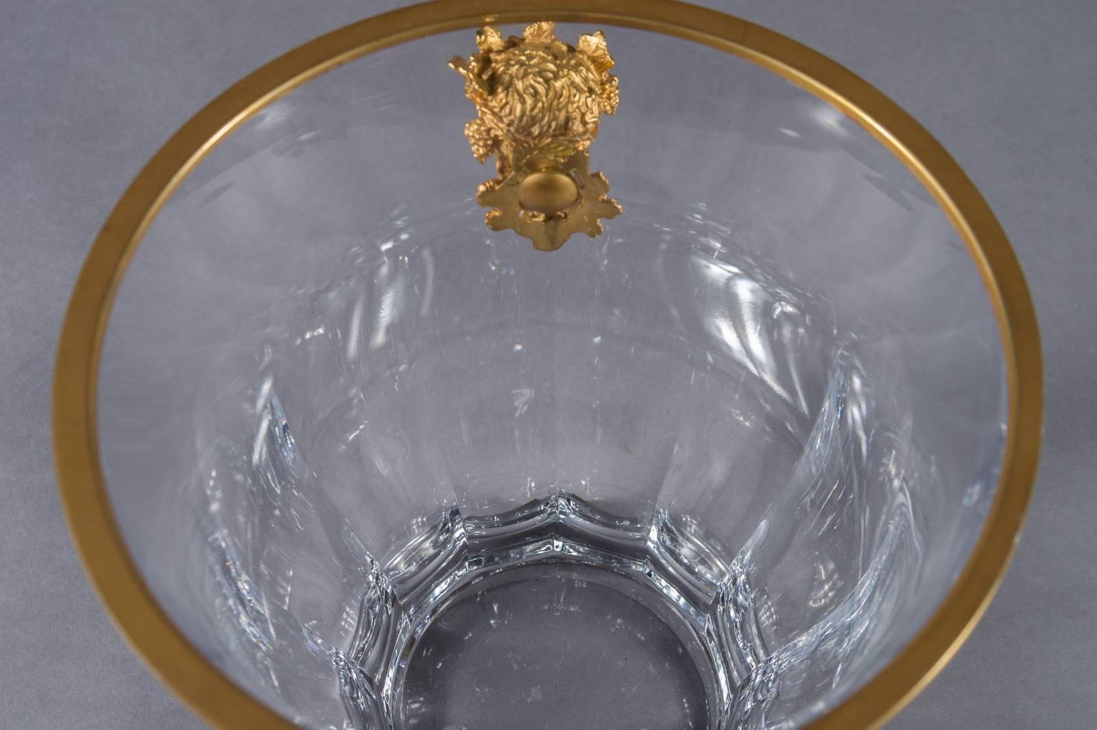 Cut Crystal and Gilt Bronze Mounted Bacchus, Tatianna Faberge Champagne Cooler 2