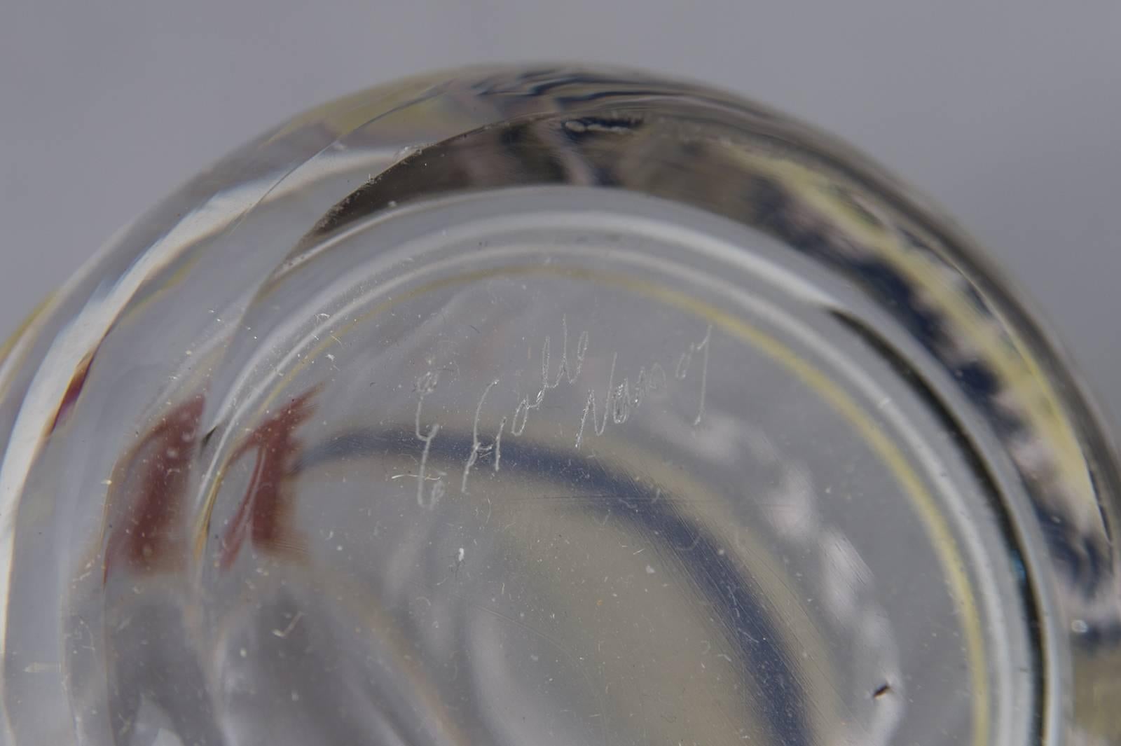 Ungewöhnlicher Emile Galle-Glaspokale aus emailliertem Glas im Zustand „Hervorragend“ im Angebot in Los Angeles, CA