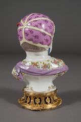 Antique Meissen Porcelain Portrait Bust of a Bourbon Child
