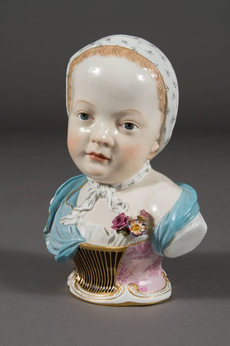 Meissen Porcelain Portrait Bust of a Bourbon Child 2
