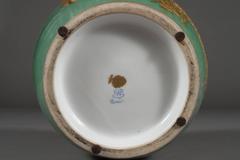 Antique Dresden Porcelain Jeweled Napoleonic Covered Vase