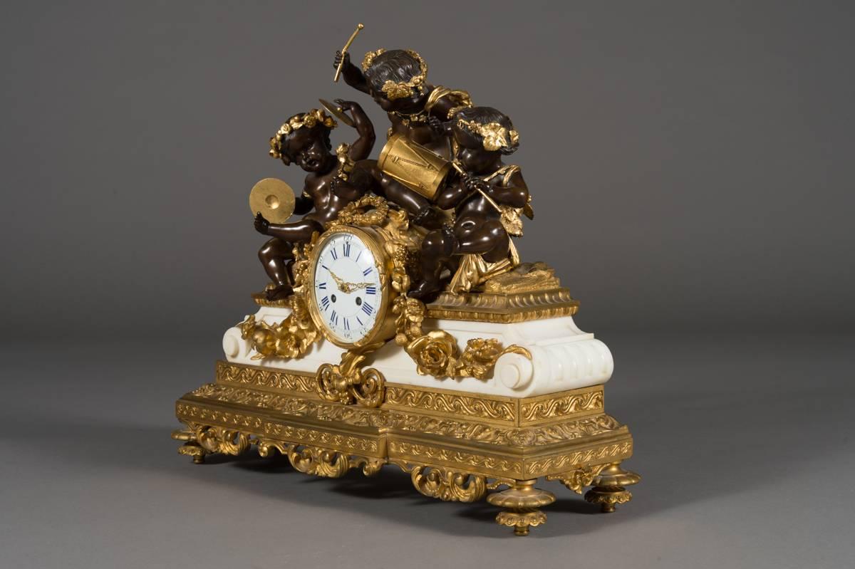 antique french bronze mantel clocks