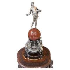 A French Silver & Rouge Marble Presentation Trophy By Chrisofle & Cie, C. 1885