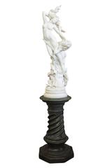 Superb Italian Marble group of Two Intertwined Ladies by Vittorio Caradossi
