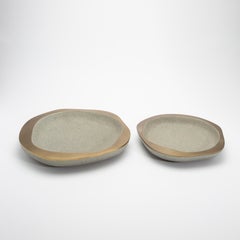 Bowl in Grey Shagreen with Bronze Patina Brass Details R&Y Augousti