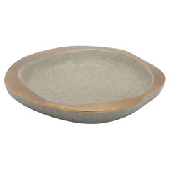 Bowl in Grey Shagreen with Bronze Patina Brass Details R&Y Augousti